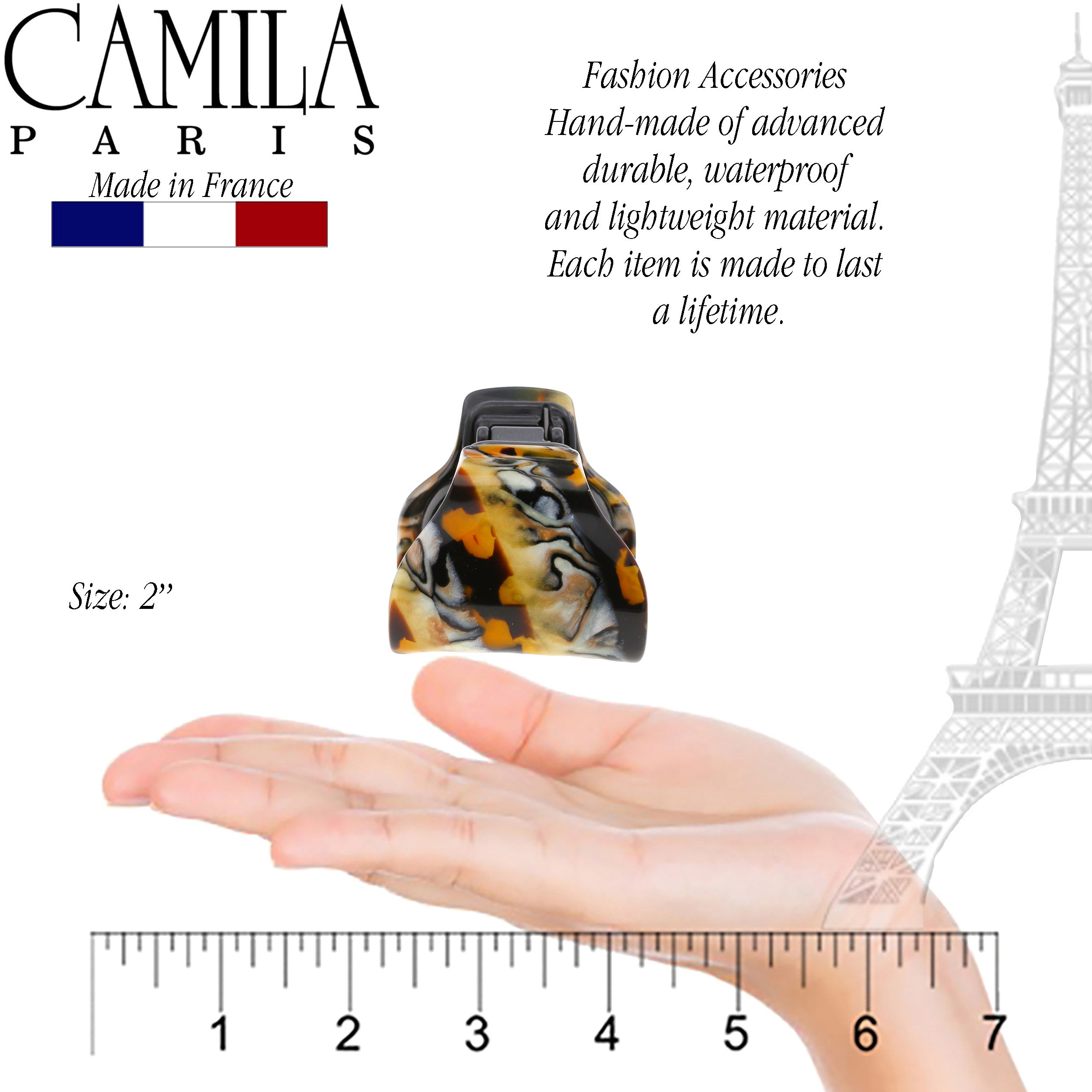 Camila Paris French hair clip cellulose acetate