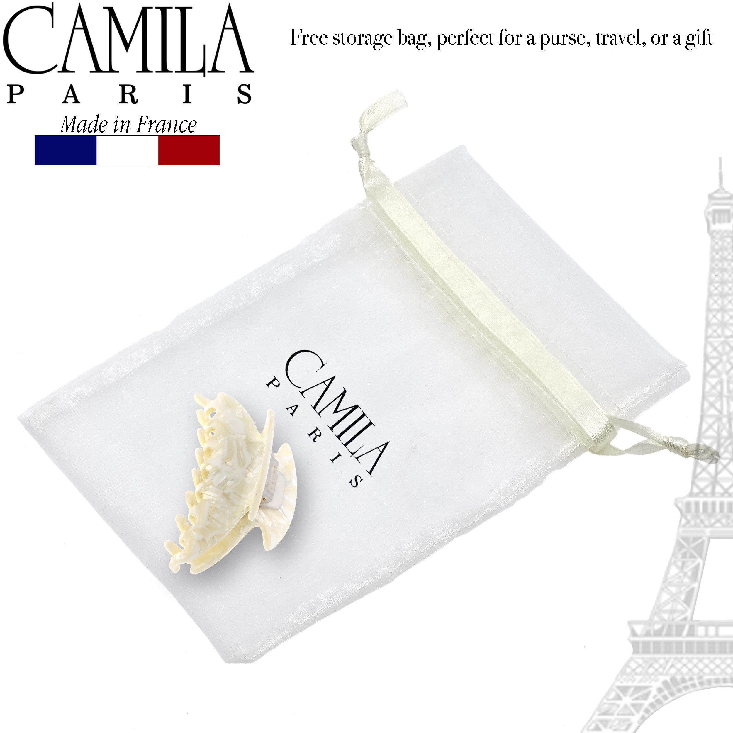 Camila Paris Spring Covered French hair clip cellulose acetate handmade