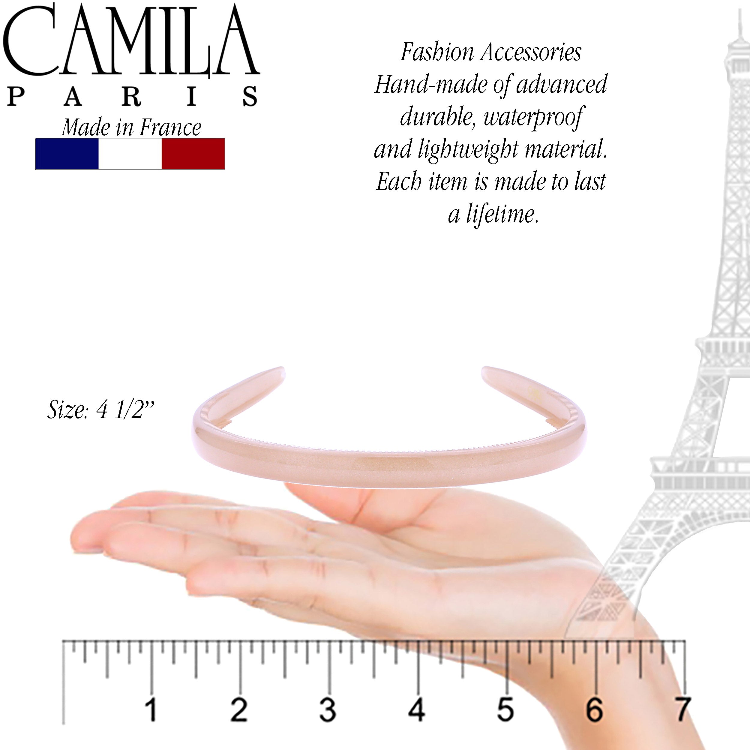 Camila Paris 0.35 inch Classic Comfort French headband cellulose acetate