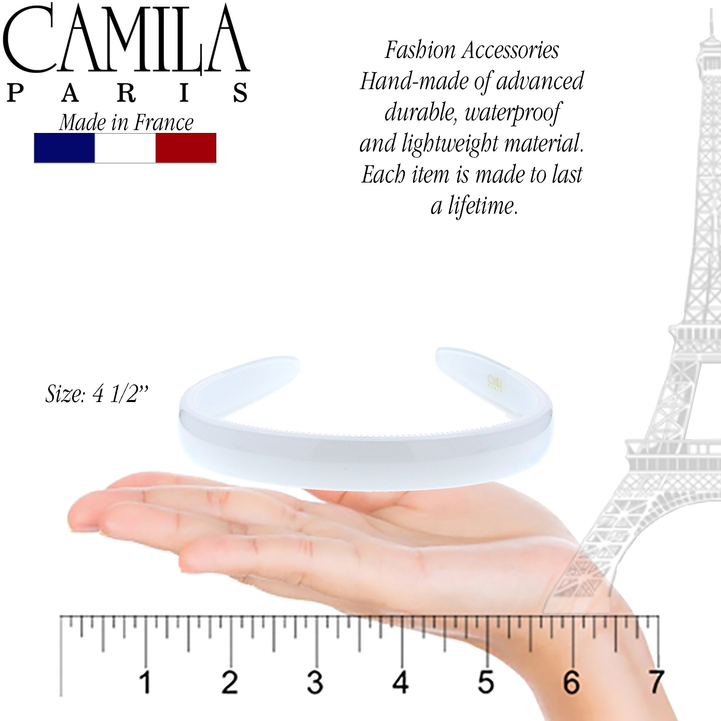 Camila Paris 0.5 inch Classic Comfort French headband cellulose acetate