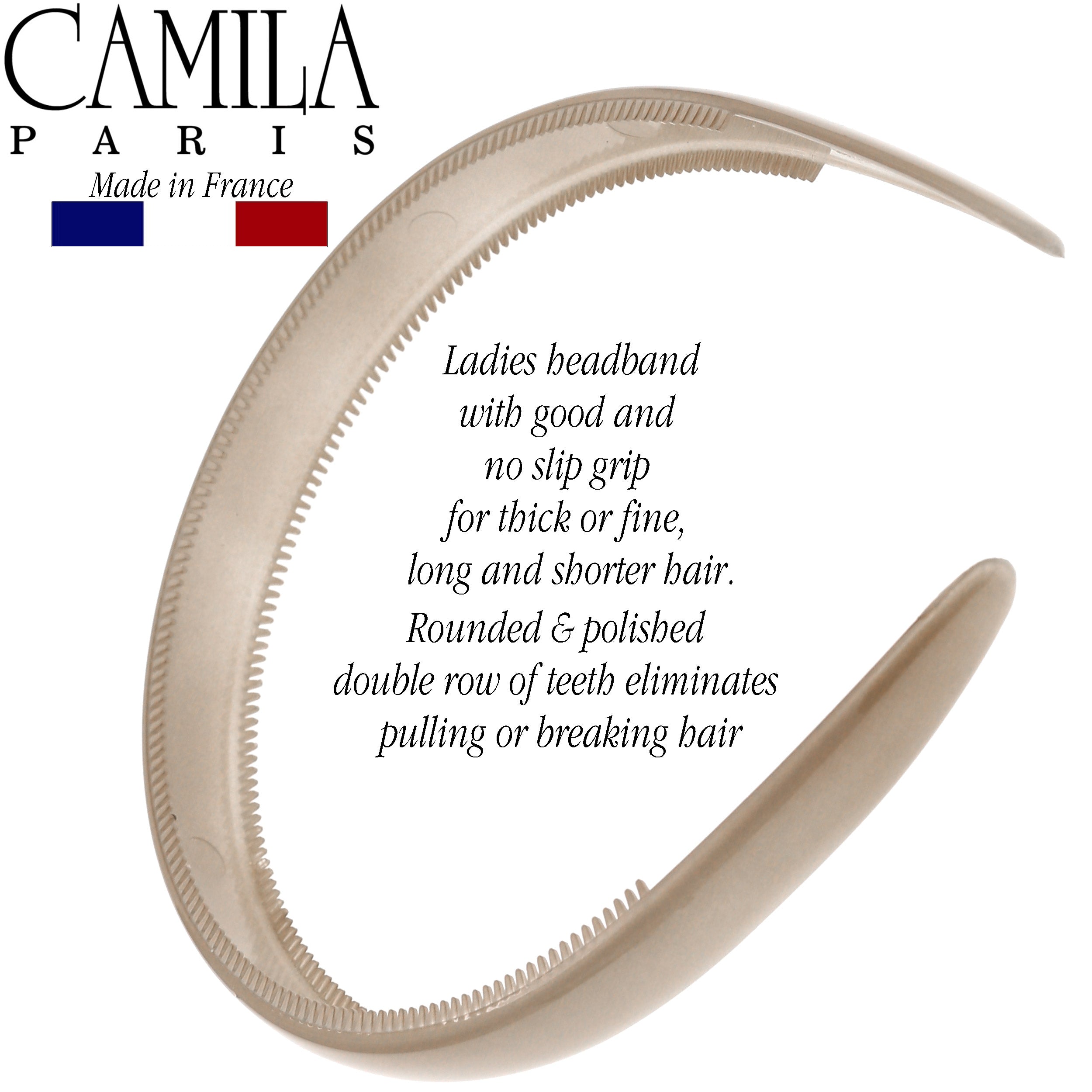 Camila Paris 0.5 inch Classic Comfort French headband cellulose acetate