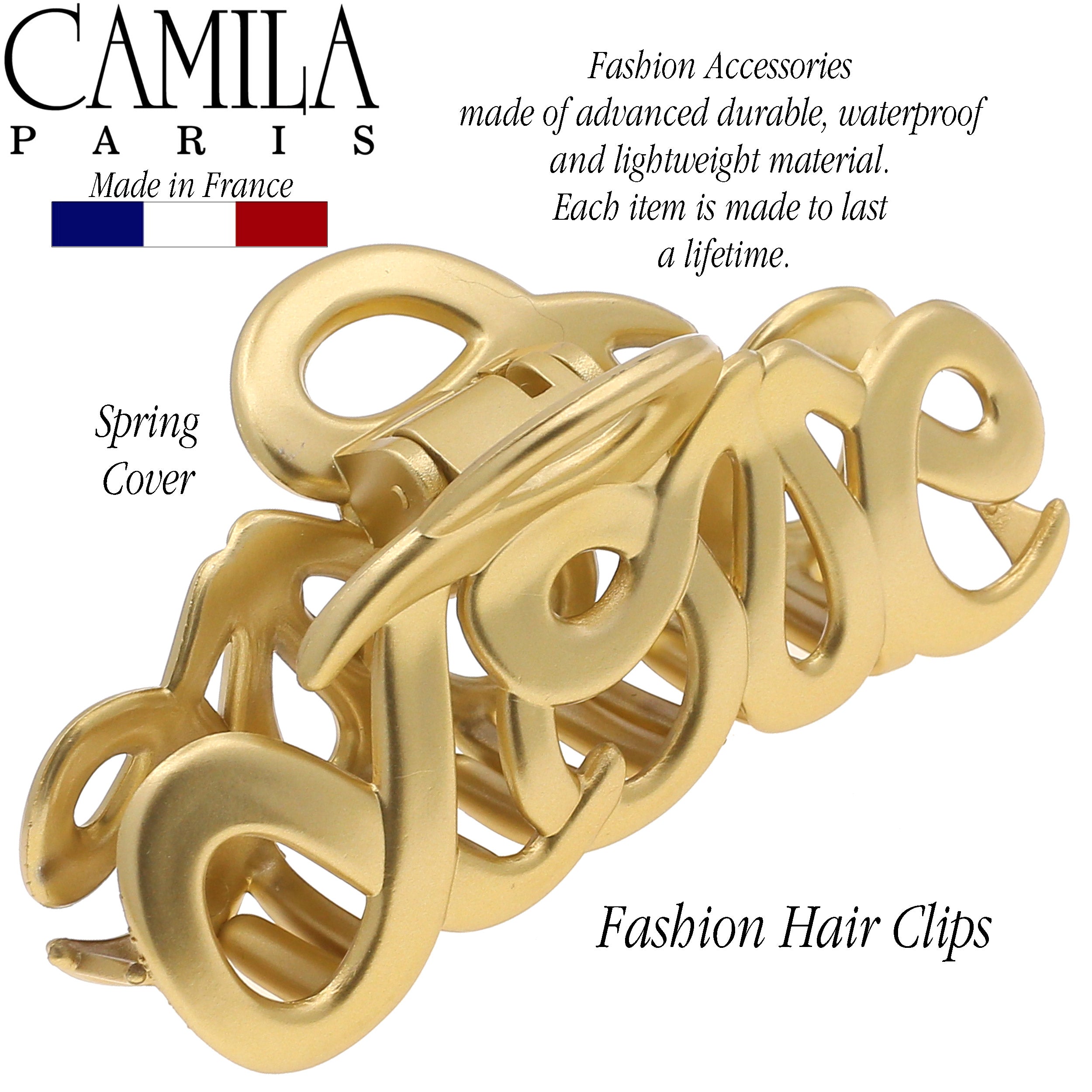 Camila Paris Love French hair clip cellulose acetate