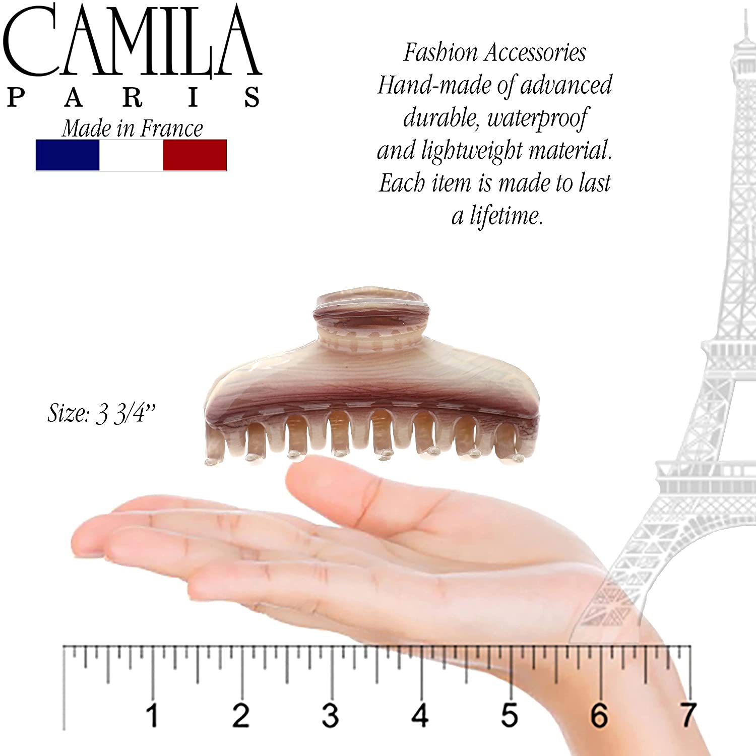 Camila Paris Victoria French hair clip cellulose acetate