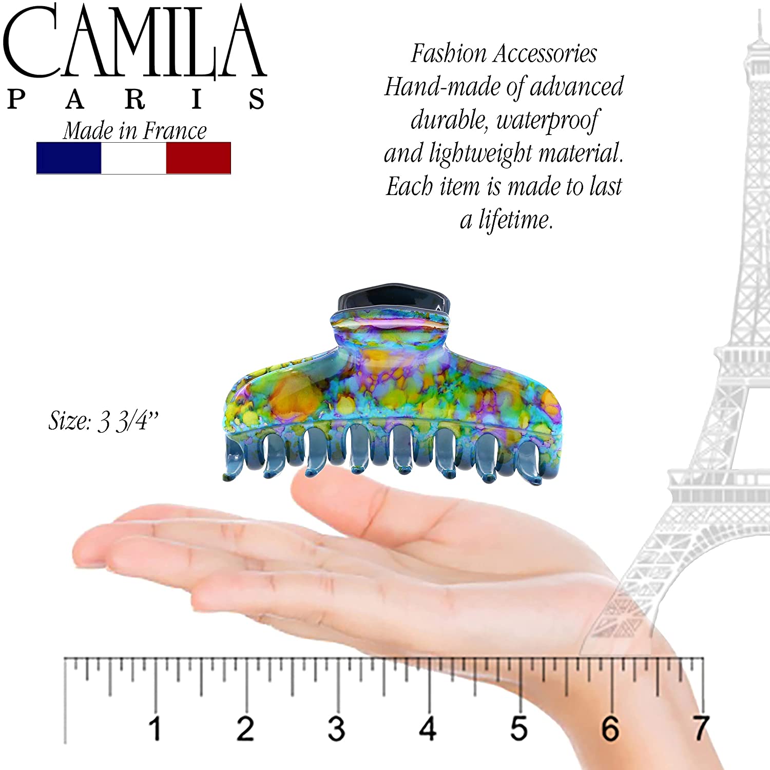 Camila Paris Victoria French hair clip cellulose acetate