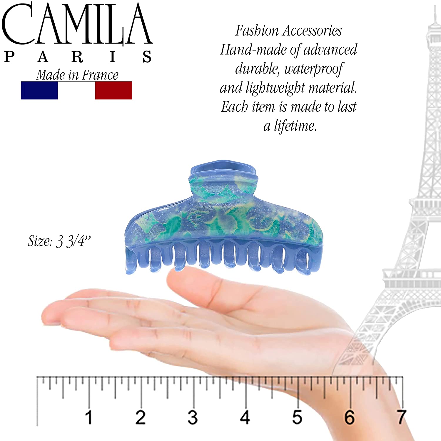 Camila Paris Victoria French hair clip cellulose acetate