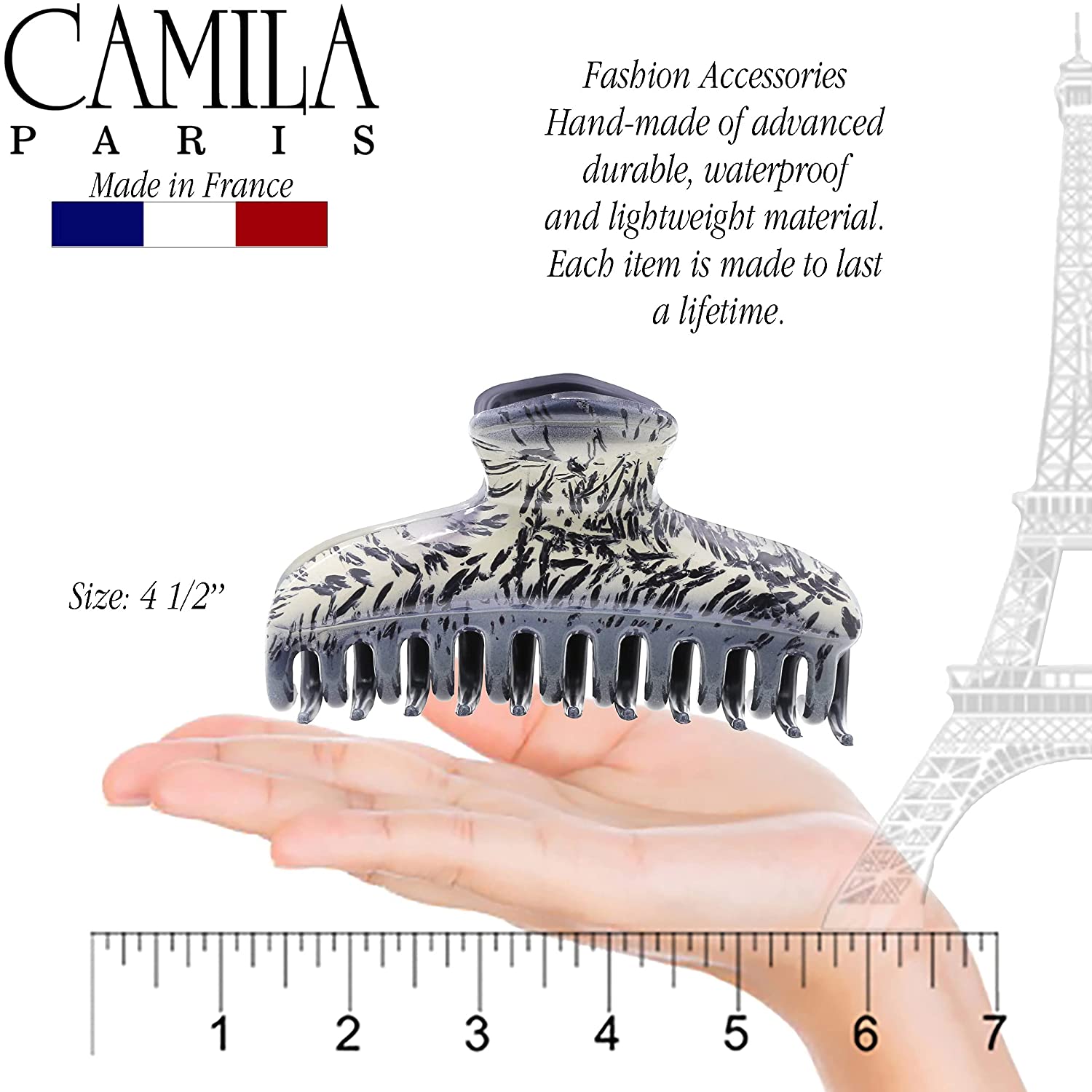 Camila Paris Victoria French hair clip cellulose acetate