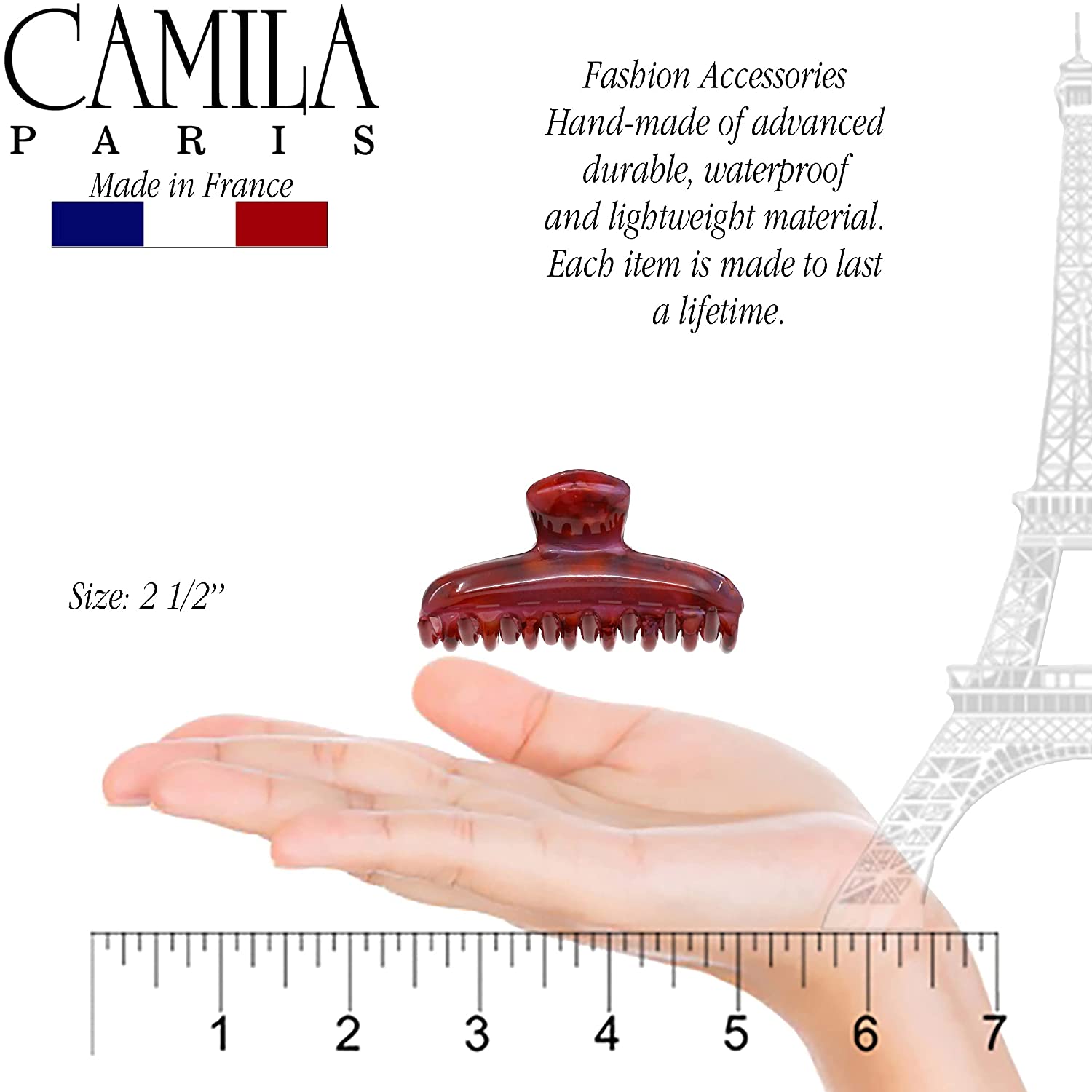 Camila Paris 4.5 Inch Victoria French hair clip cellulose acetate