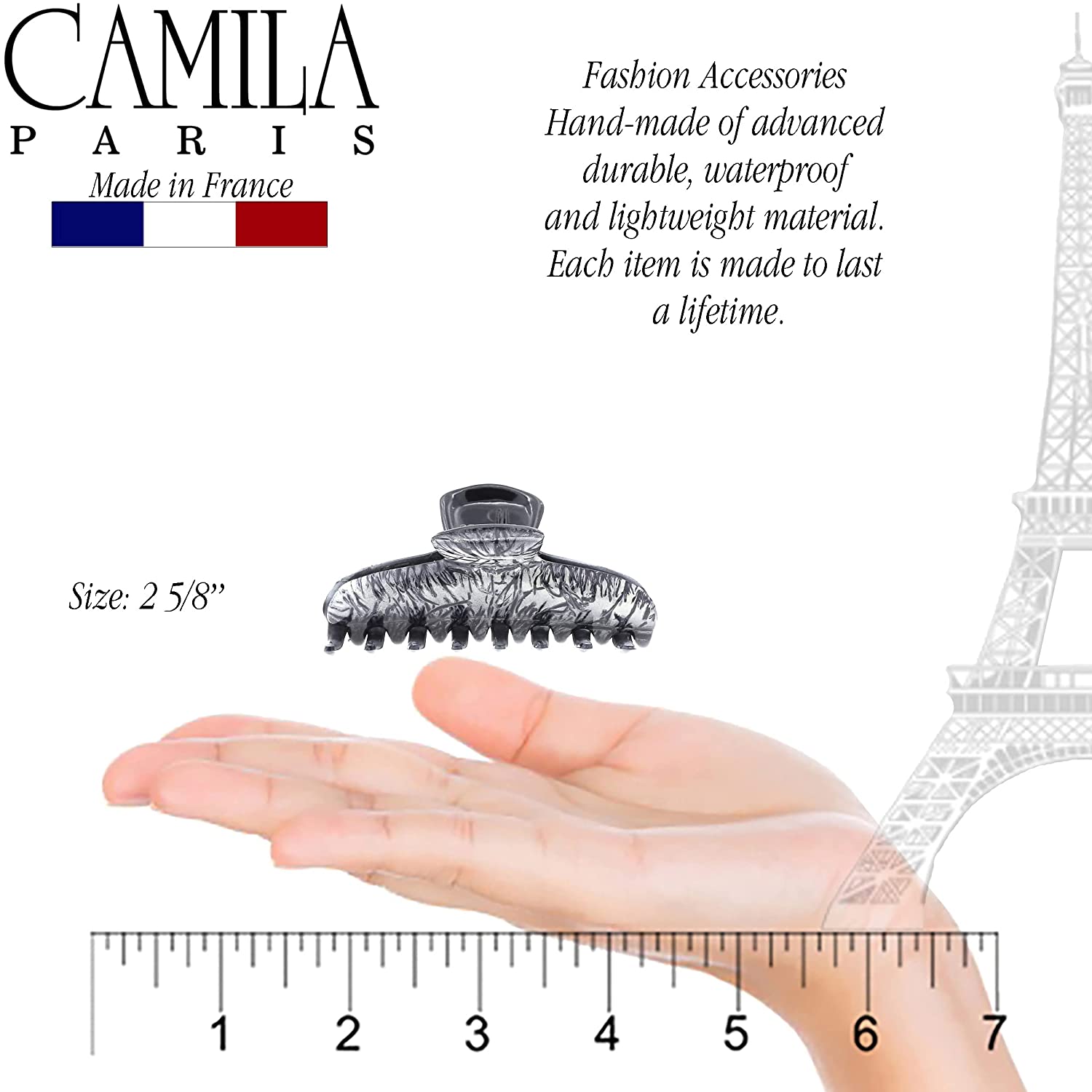Camila Paris Victoria French hair clip cellulose acetate