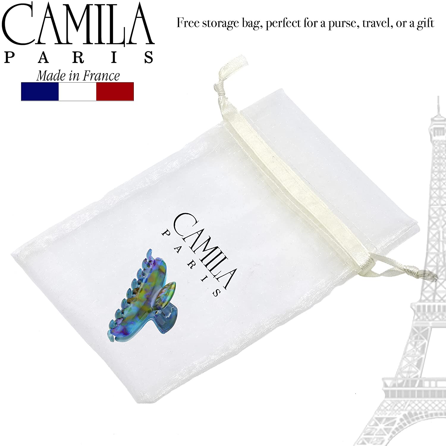 Camila Paris 3.75 Inch Victoria French hair clip cellulose acetate