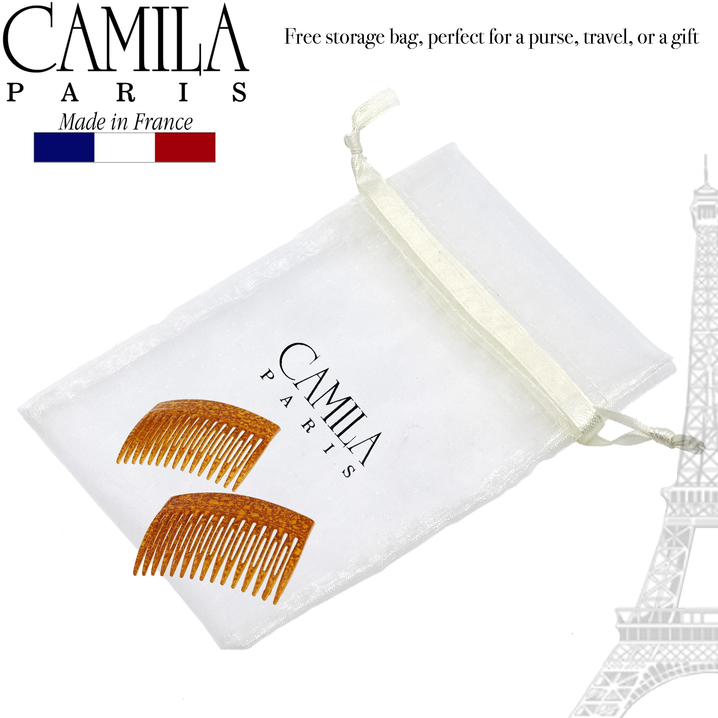 Camila Paris Detangling French side comb cellulose acetate