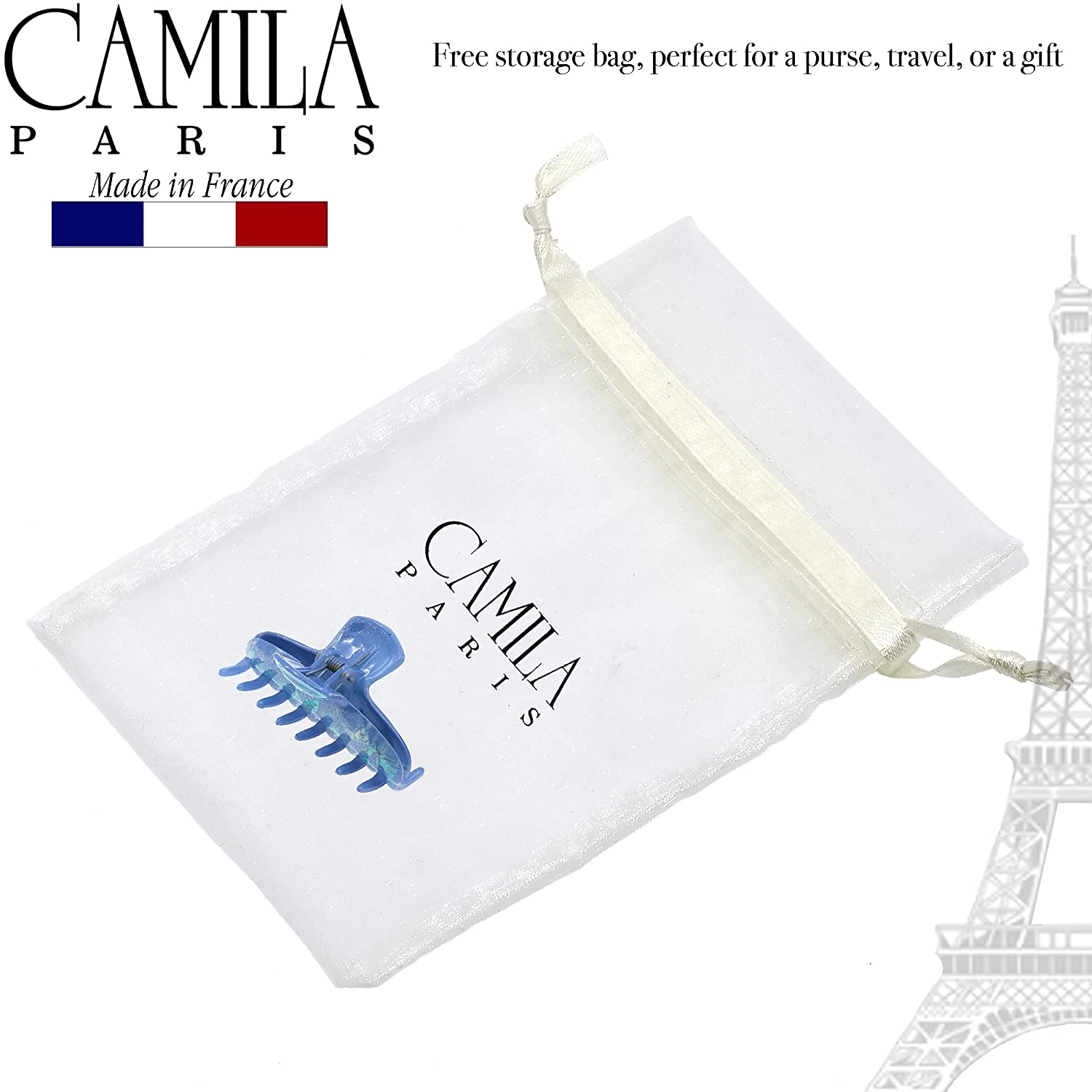Camila Paris 2.5 Inch Victoria French hair clip cellulose acetate