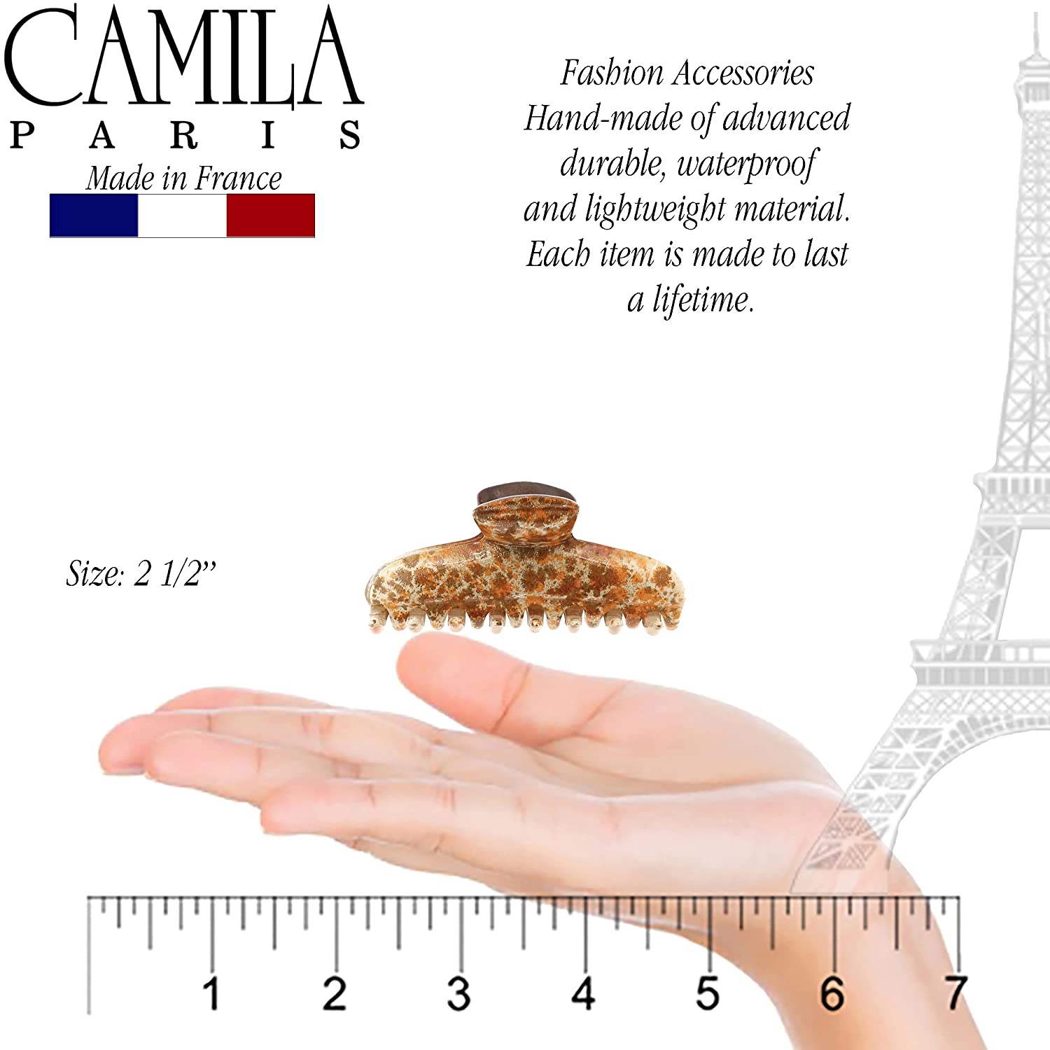 Camila Paris 4.5 Inch Victoria French hair clip cellulose acetate