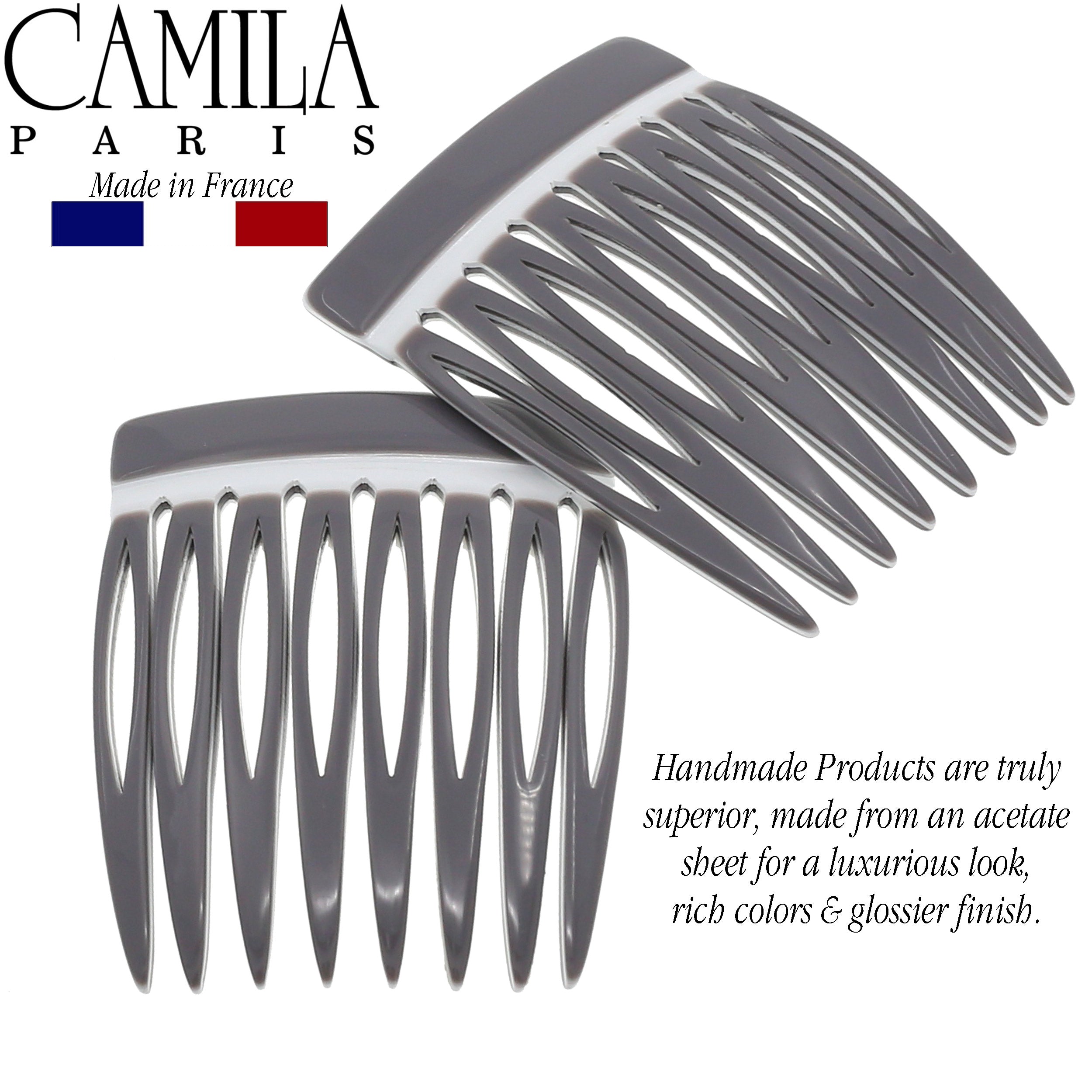 Camila Paris Detangling French side comb cellulose acetate handmade