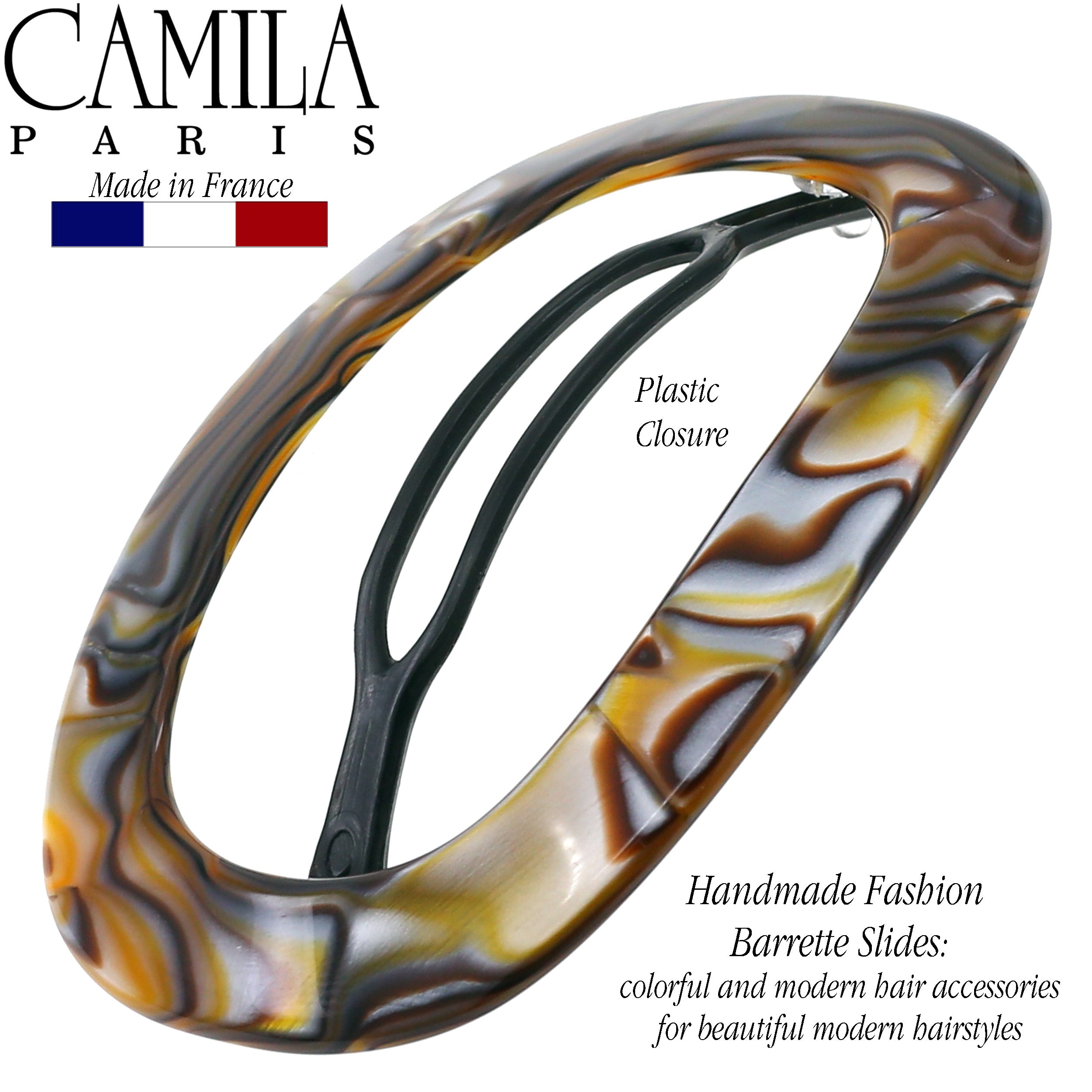 Camila Paris Metal-Free French barrette cellulose acetate handmade