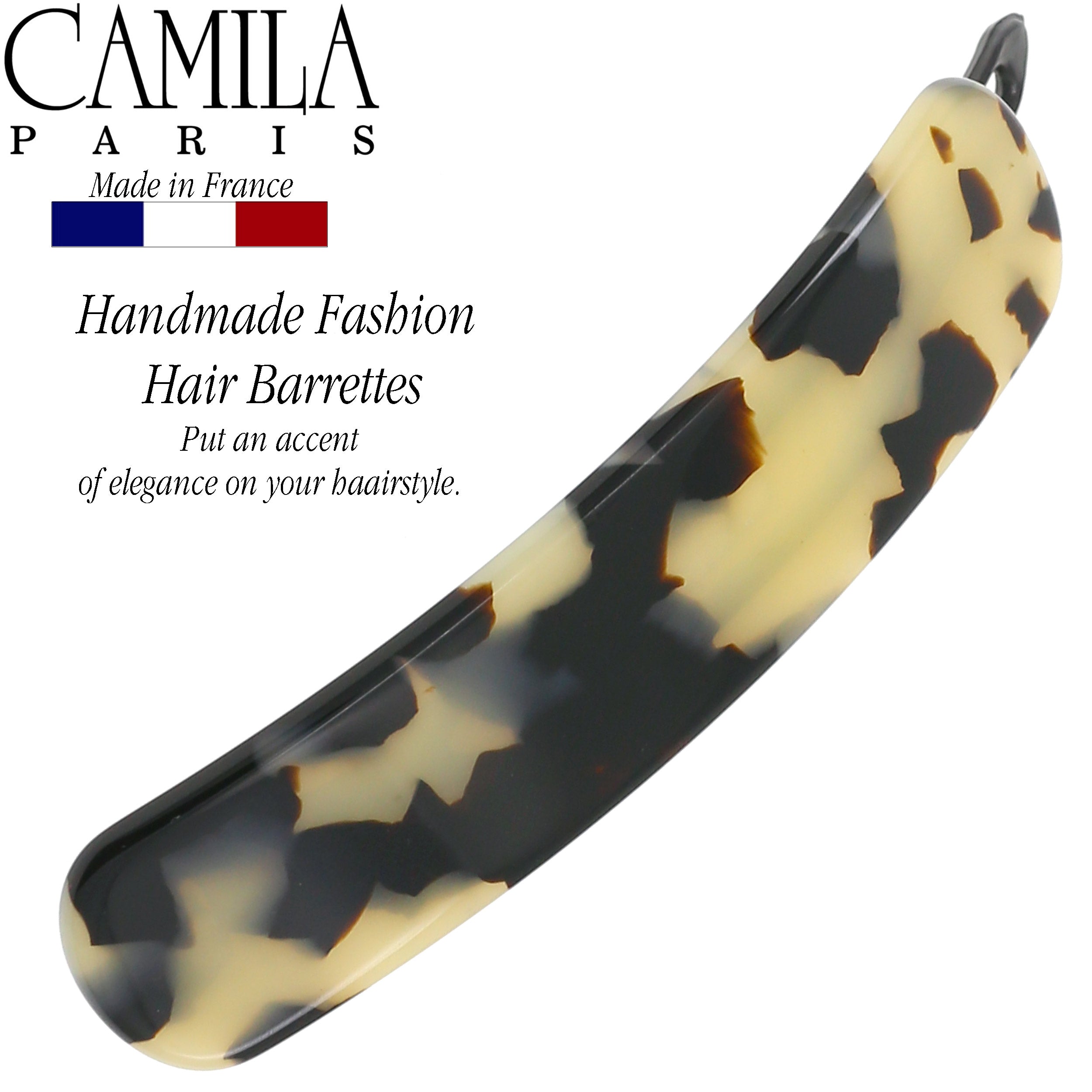 Camila Paris Metal-Free French barrette cellulose acetate handmade
