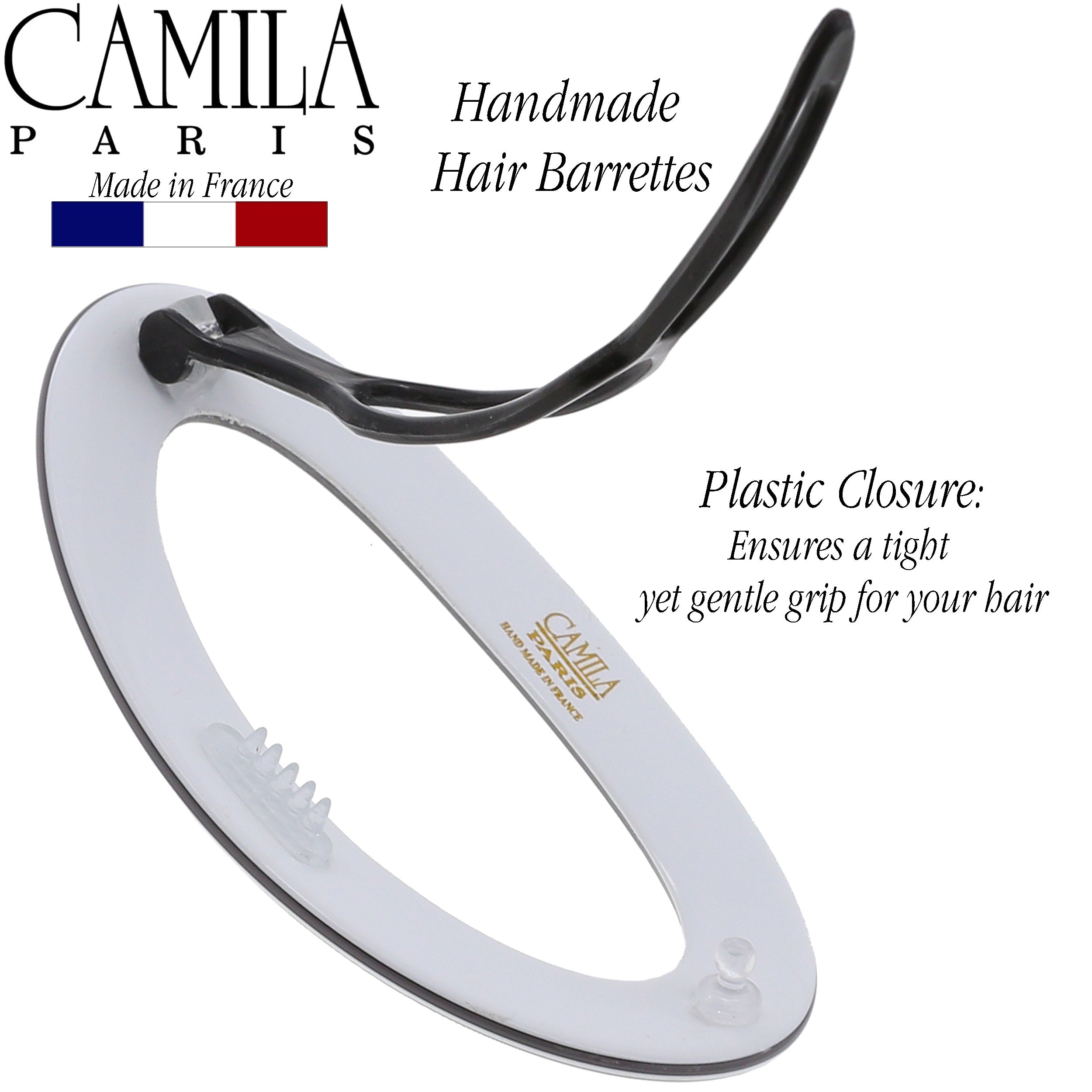 Camila Paris Metal-Free French barrette cellulose acetate handmade