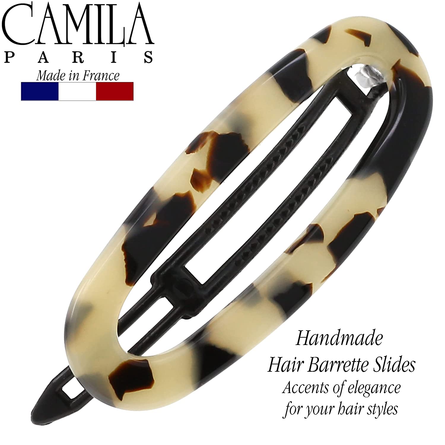 Camila Paris 2.5 inch Metal-Free French barrette cellulose acetate