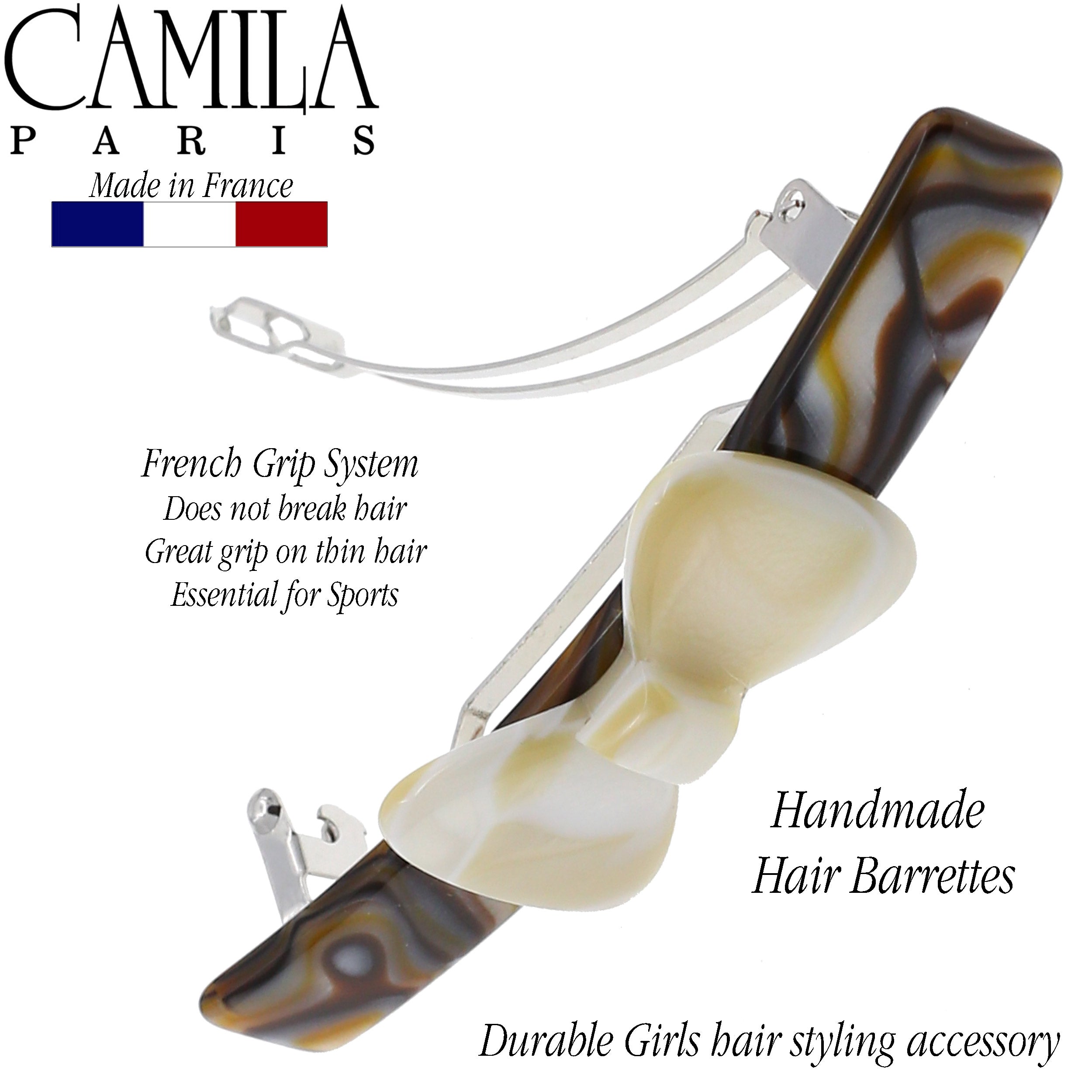 Camila Paris French barrette cellulose acetate handmade