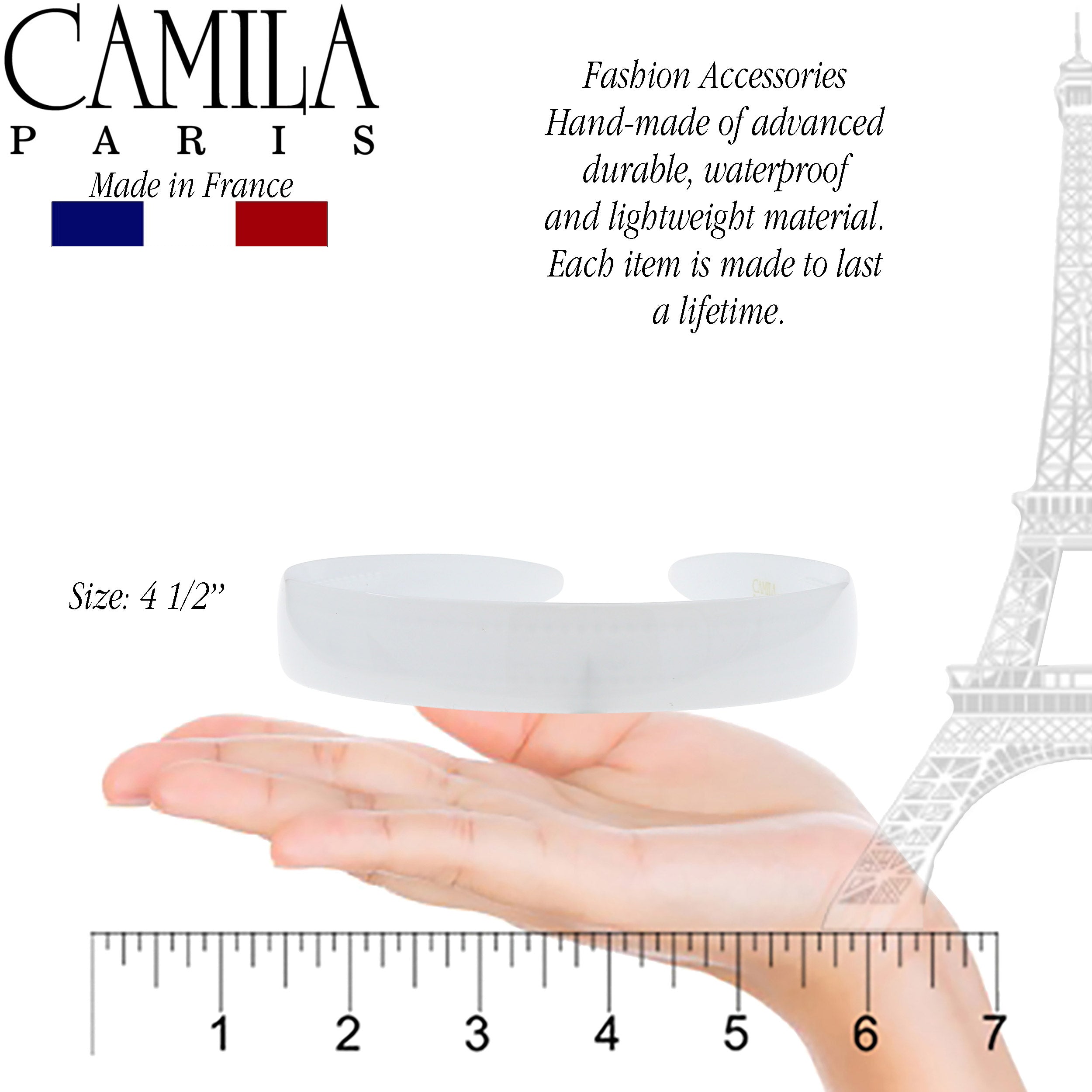 Camila Paris 0.75 inch Classic Comfort French headband cellulose acetate