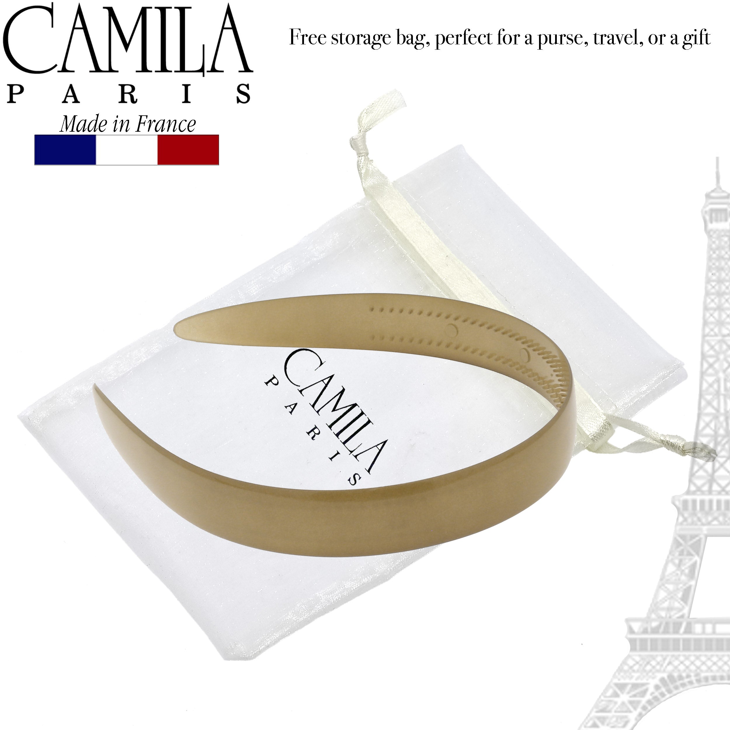 Camila Paris 0.75 inch Classic Comfort French headband cellulose acetate