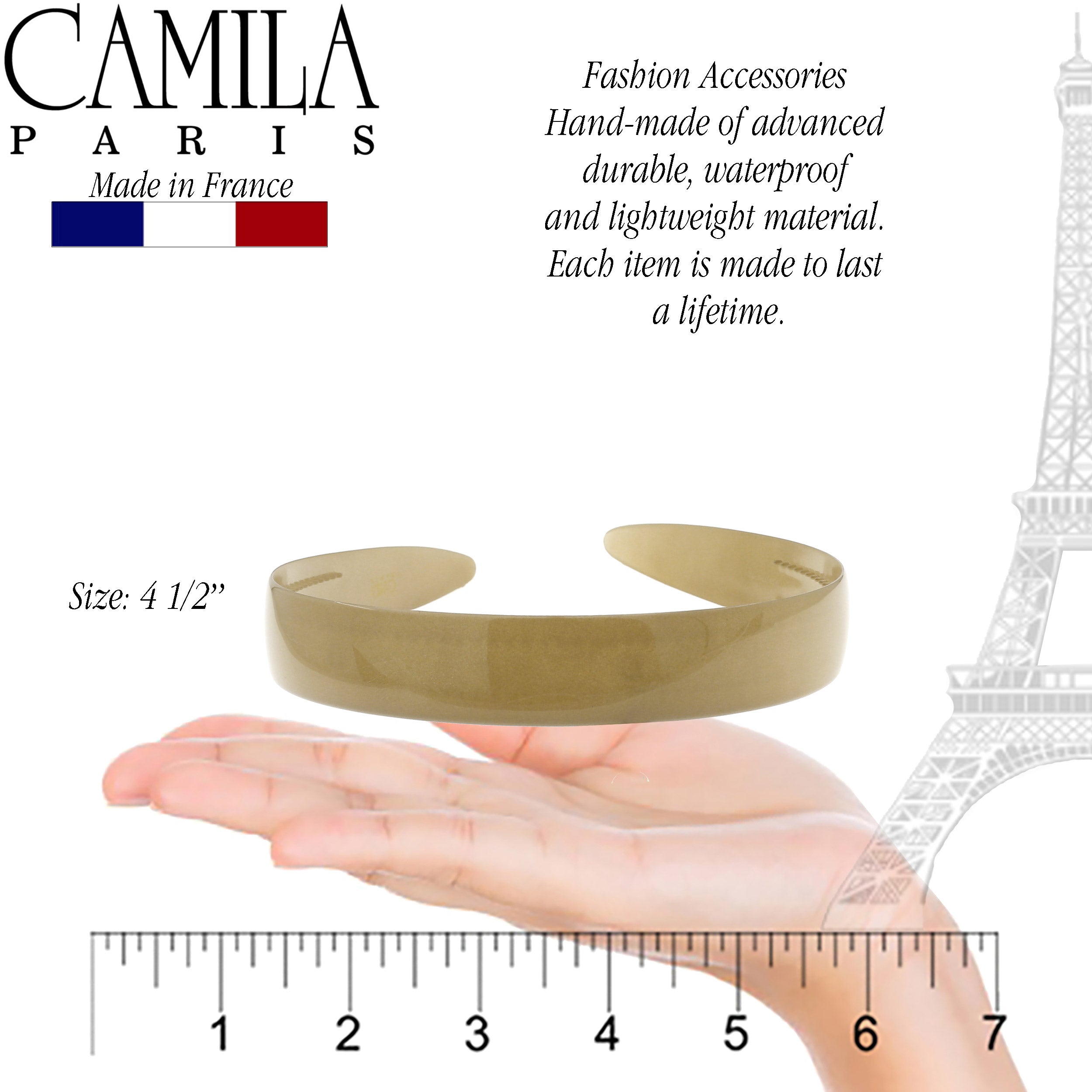 Camila Paris 0.75 inch Classic Comfort French headband cellulose acetate