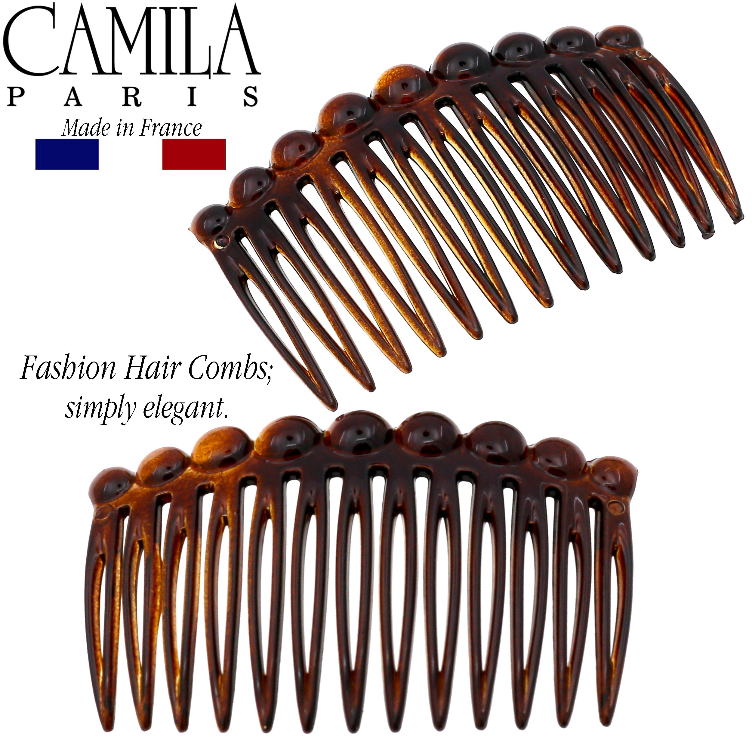 Camila Paris Gray Detangling French side comb cellulose acetate