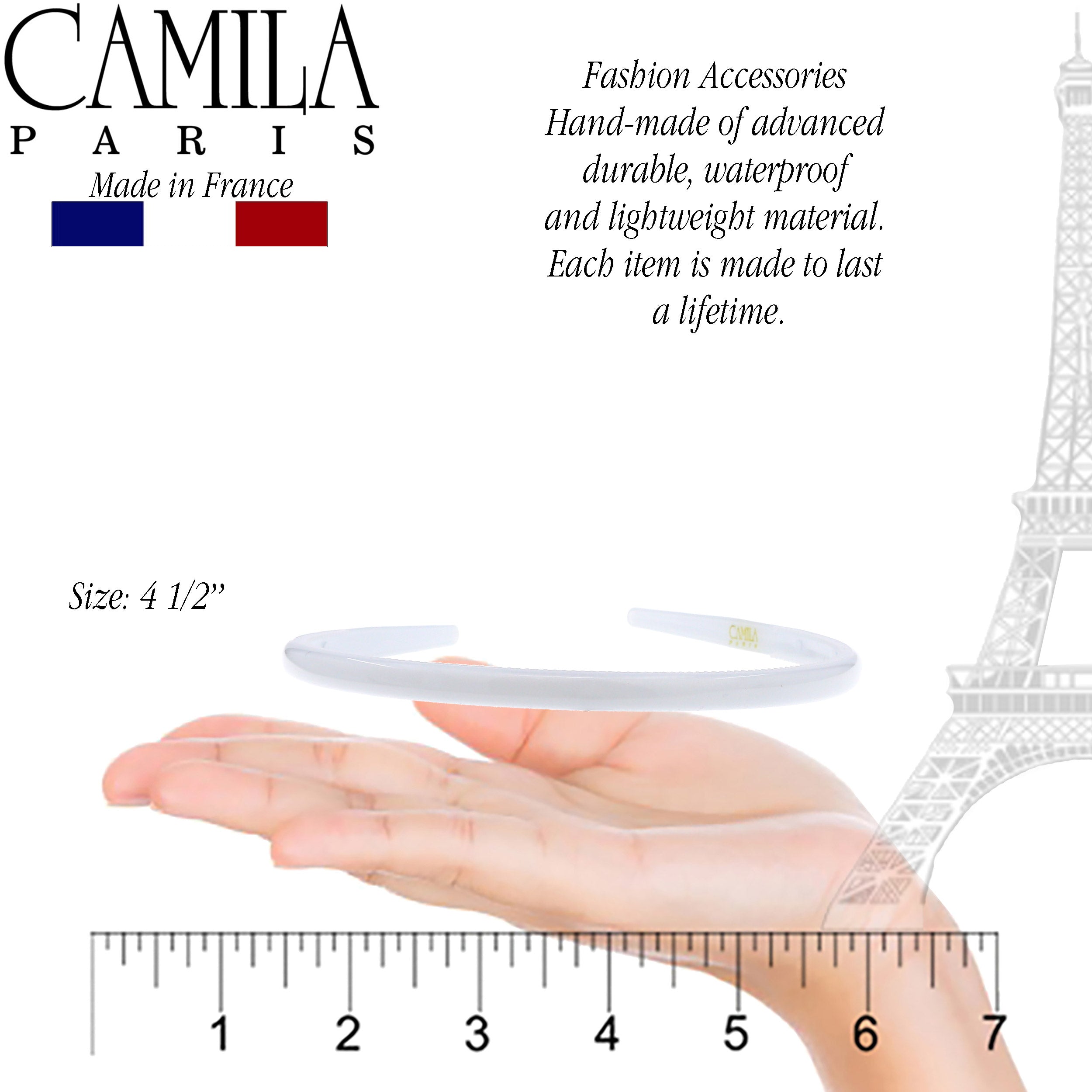 Camila Paris 0.25 inch Classic Comfort French headband cellulose acetate
