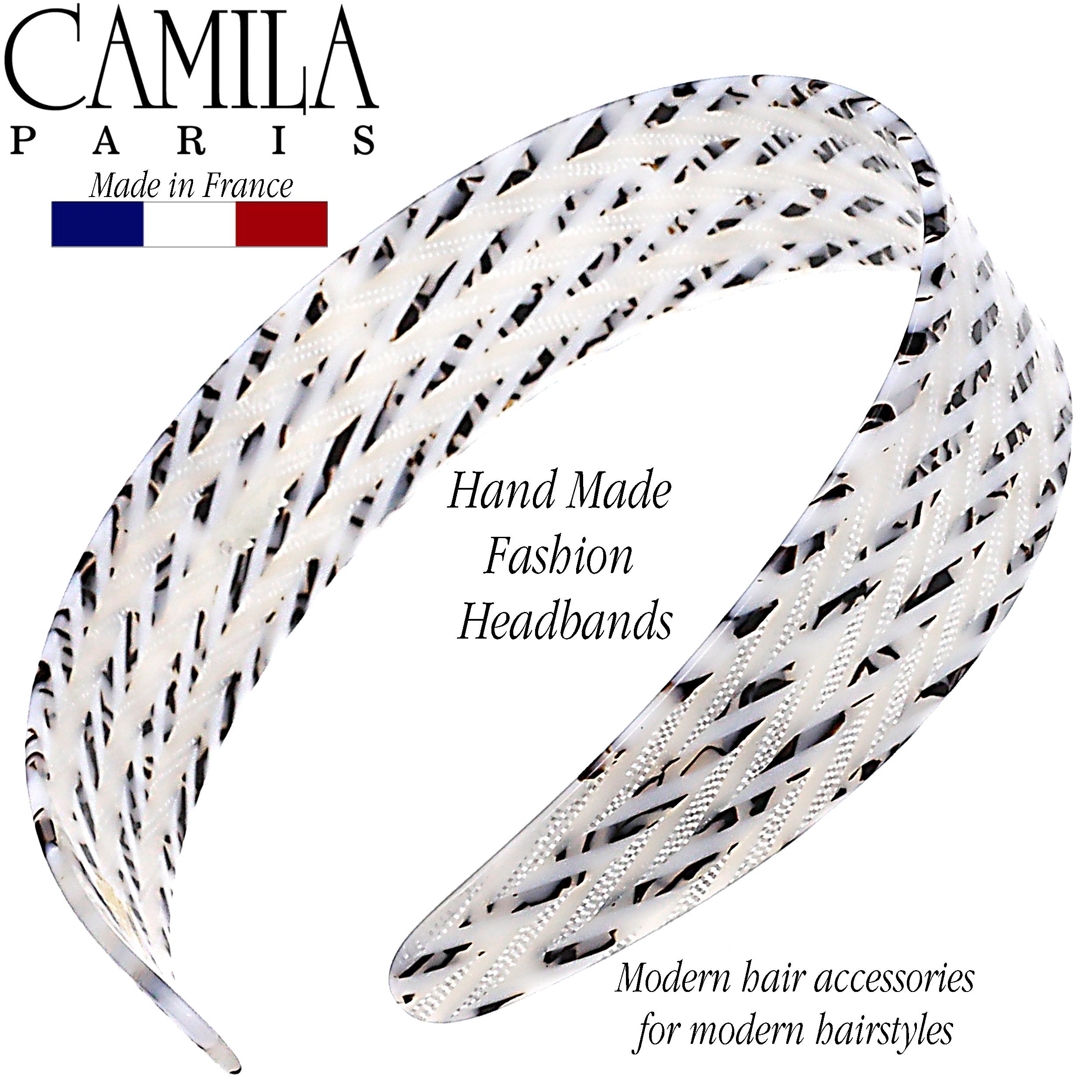 Camila Paris 1.2 inch Classic Flat French headband cellulose acetate