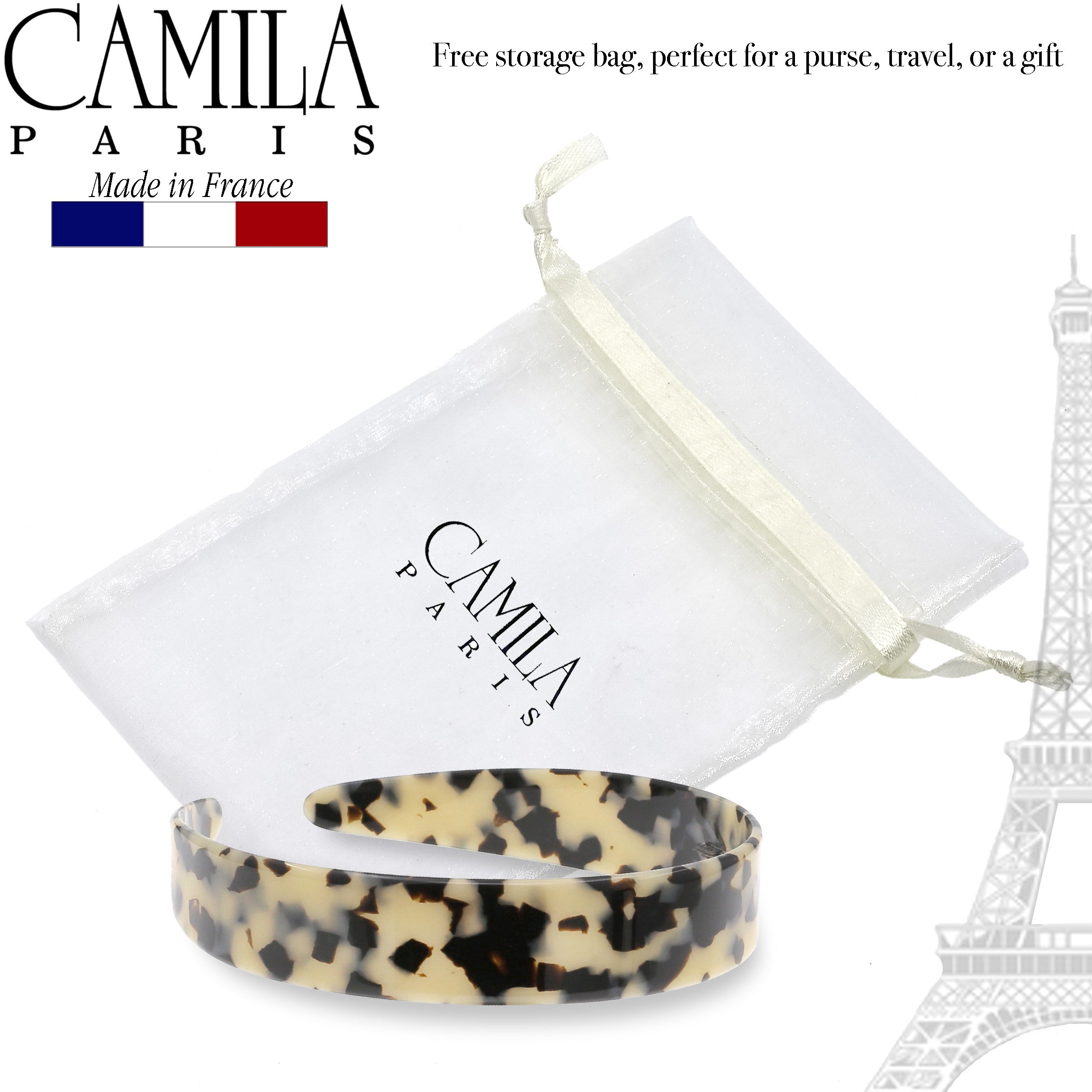 Camila Paris 1 inch Classic Flat French headband cellulose acetate