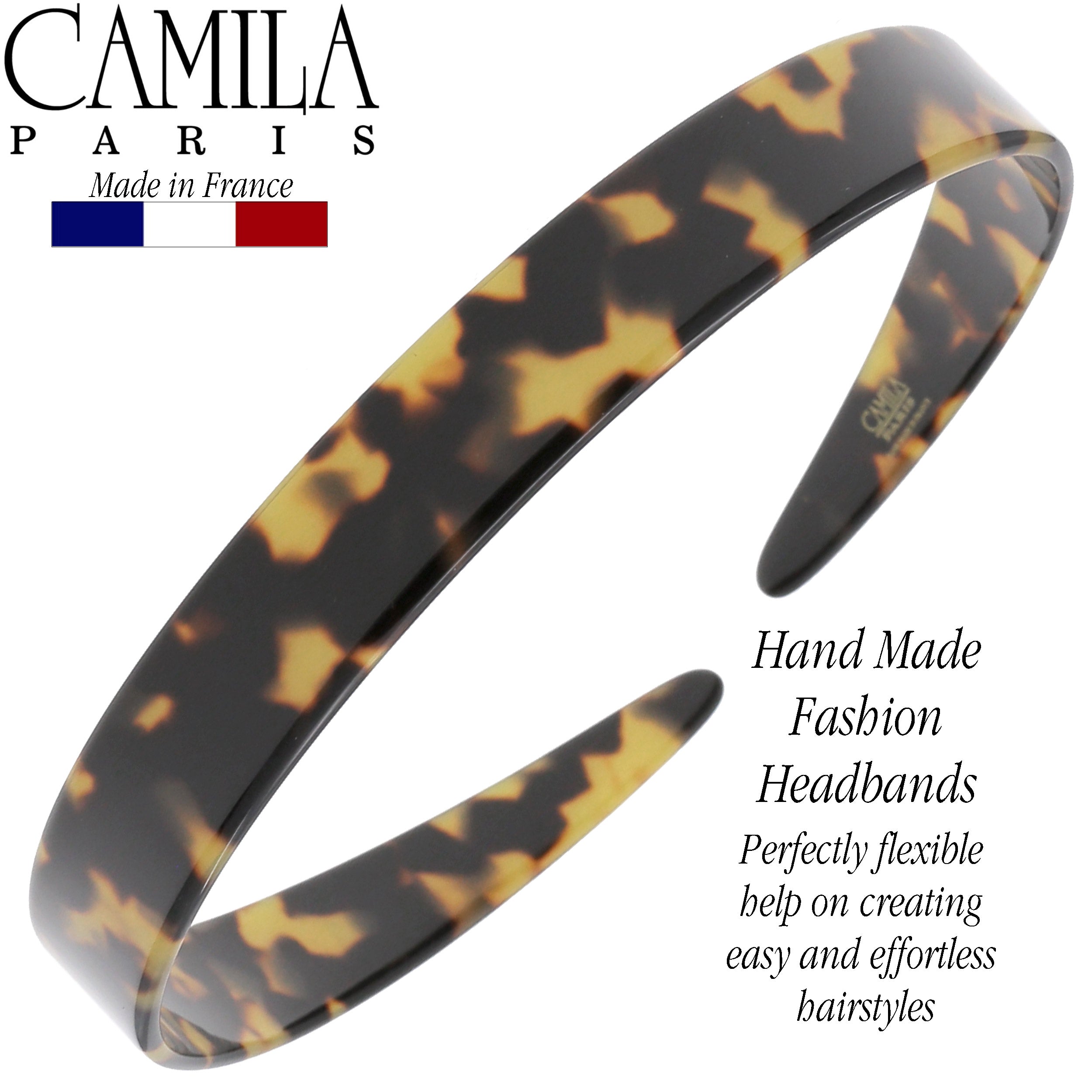 Camila Paris 0.625 inch Classic Flat French headband cellulose acetate