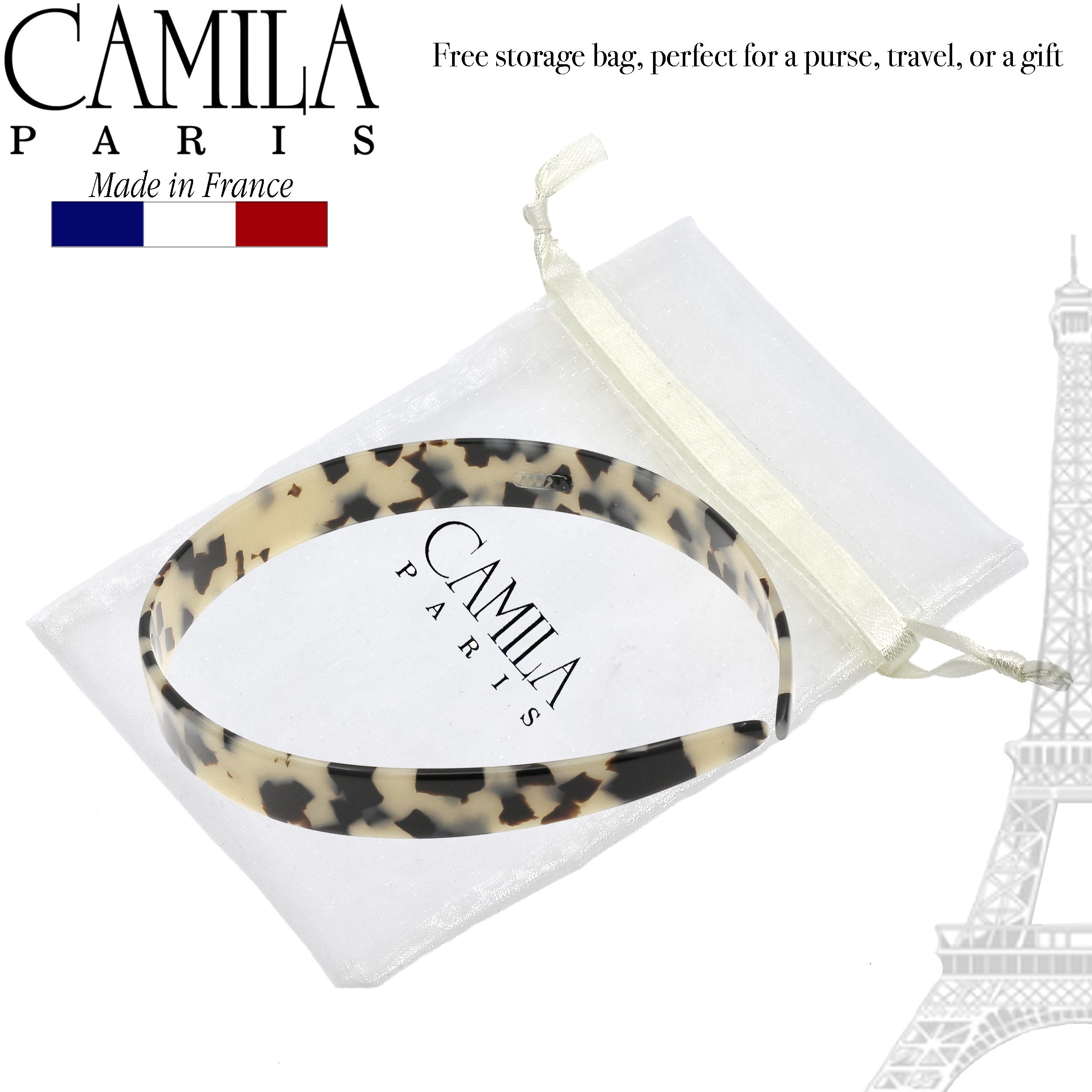 Camila Paris 0.625 inch Classic Flat French headband cellulose acetate