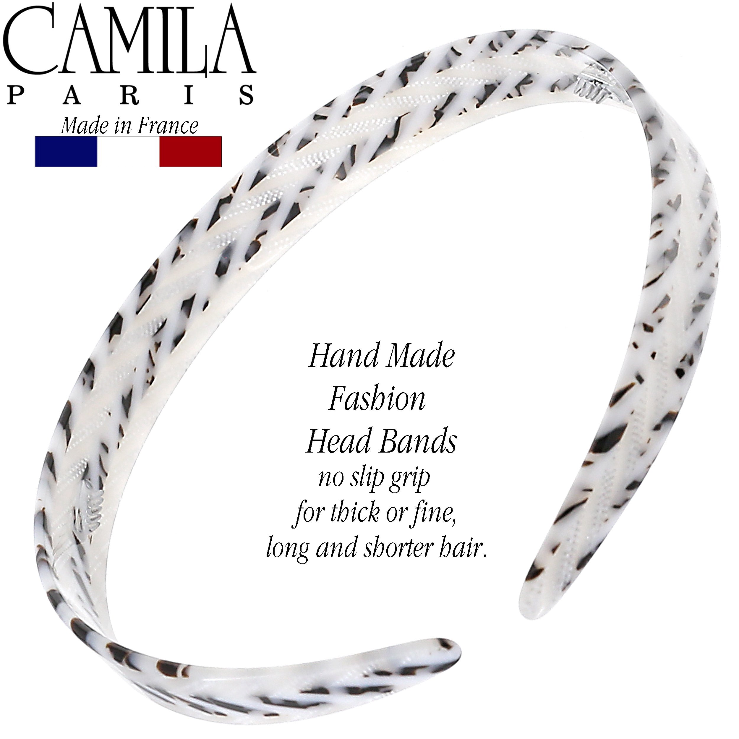 Camila Paris 0.625 inch Classic Flat French headband cellulose acetate