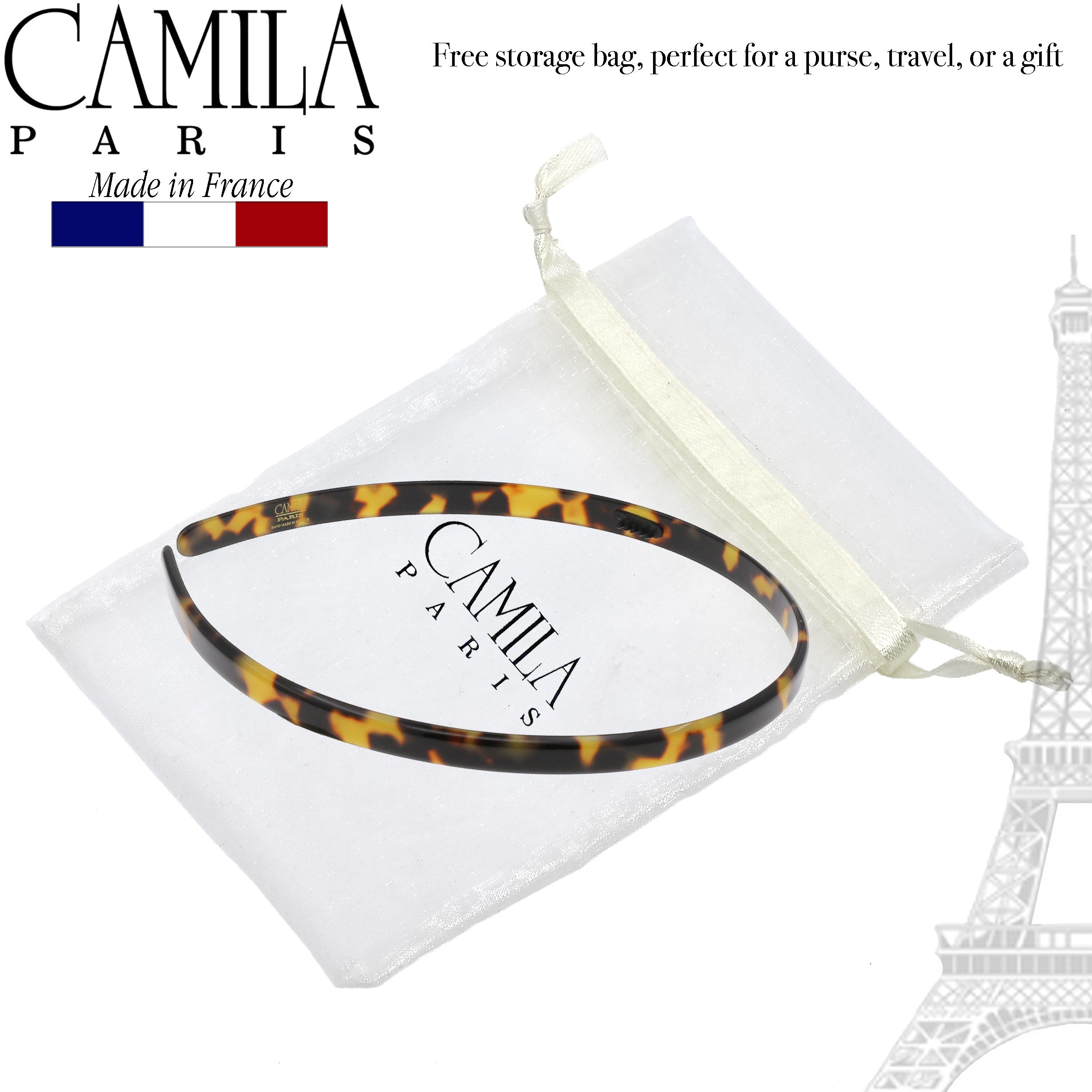 Camila Paris 0.25 inch Classic Flat French headband cellulose acetate