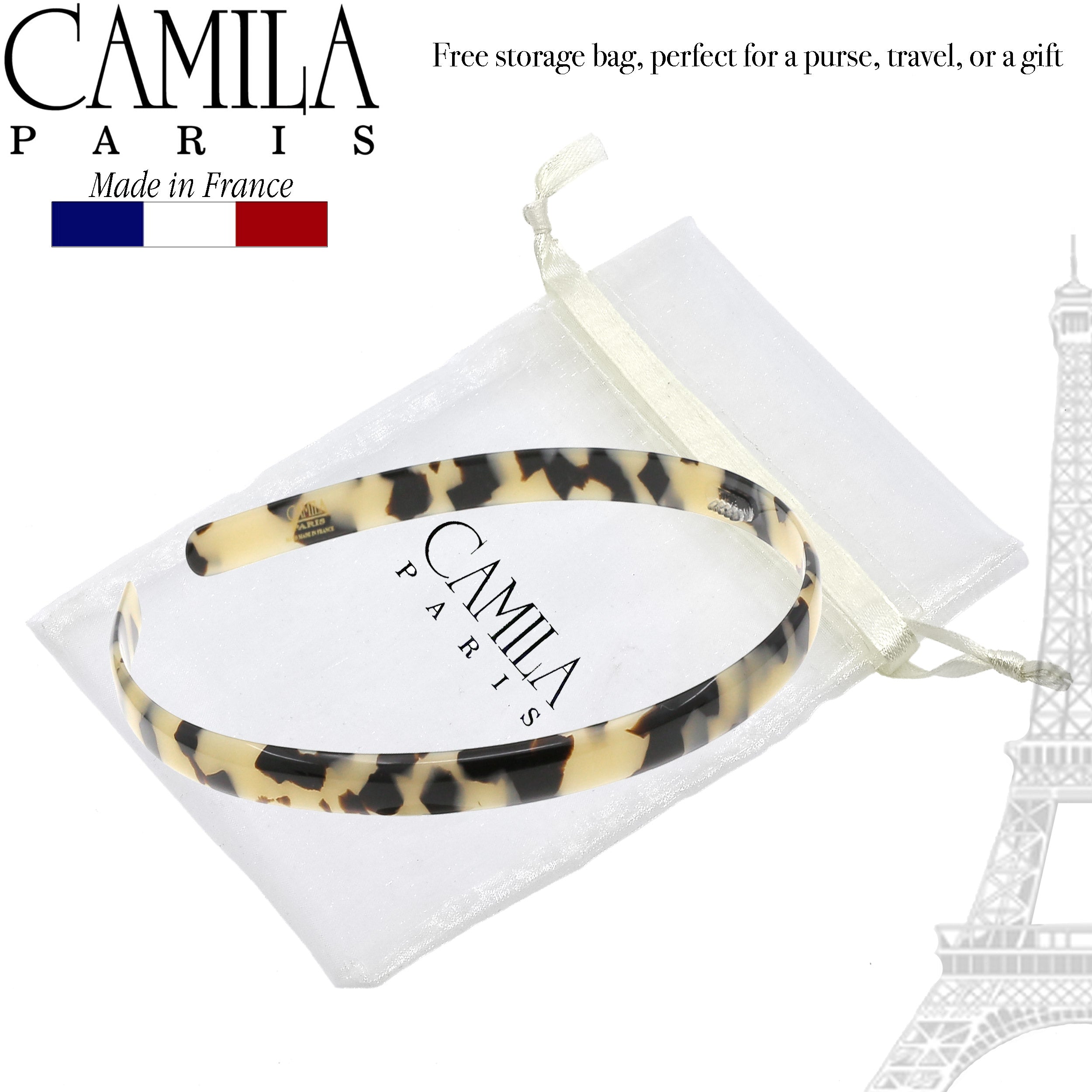 Camila Paris 0.25 inch Classic Flat French headband cellulose acetate