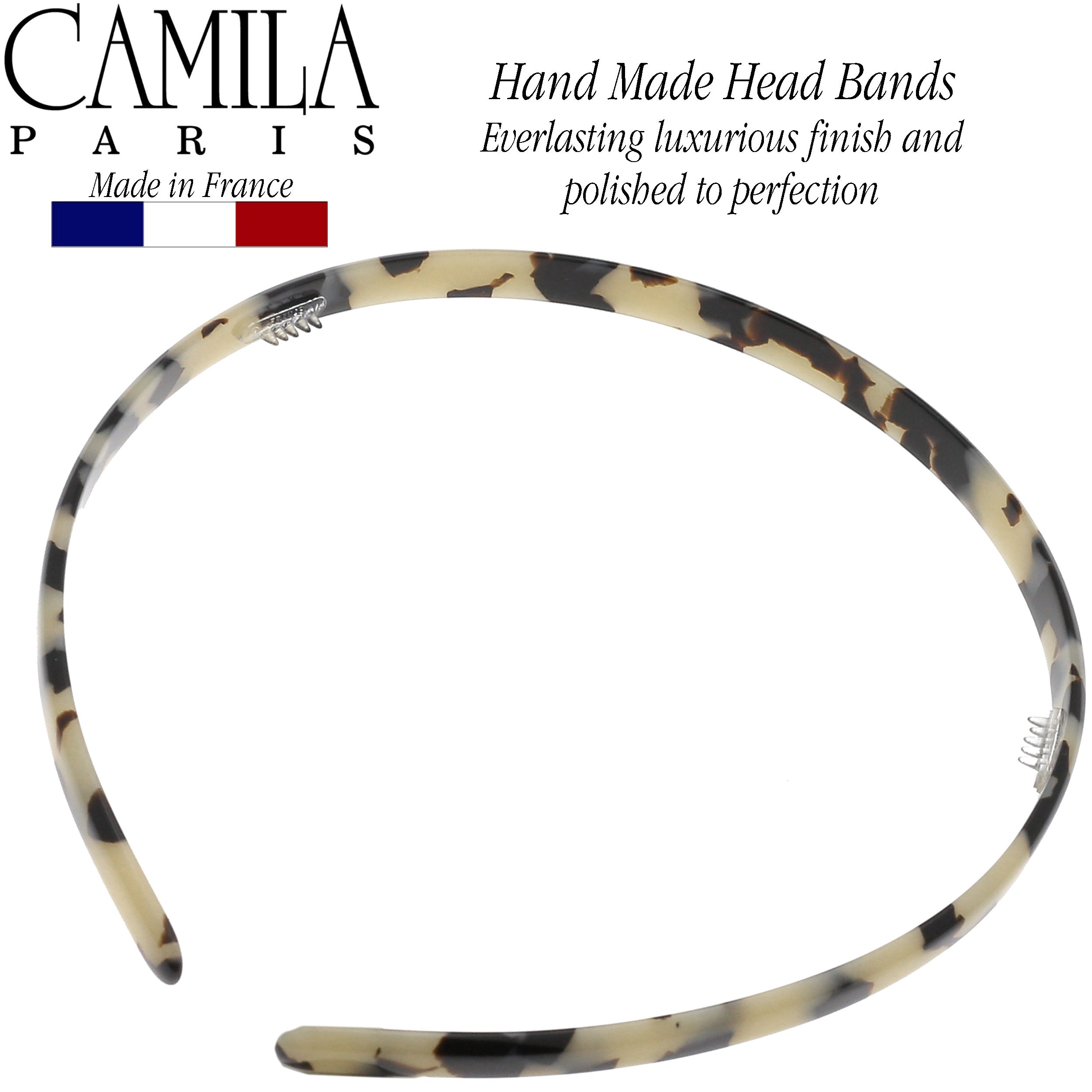 Camila Paris 0.25 inch Classic Flat French headband cellulose acetate