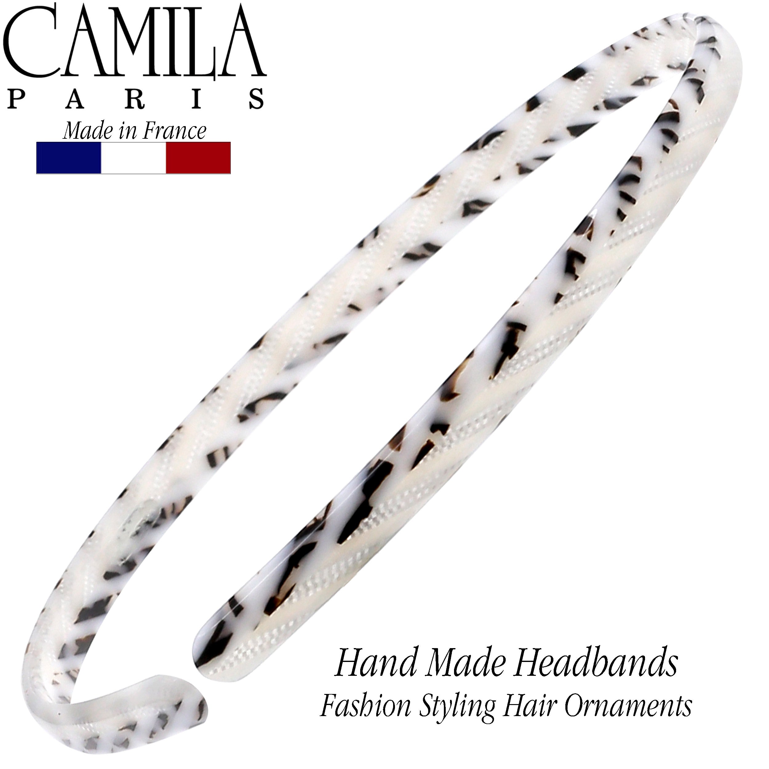 Camila Paris 0.25 inch Classic Flat French headband cellulose acetate