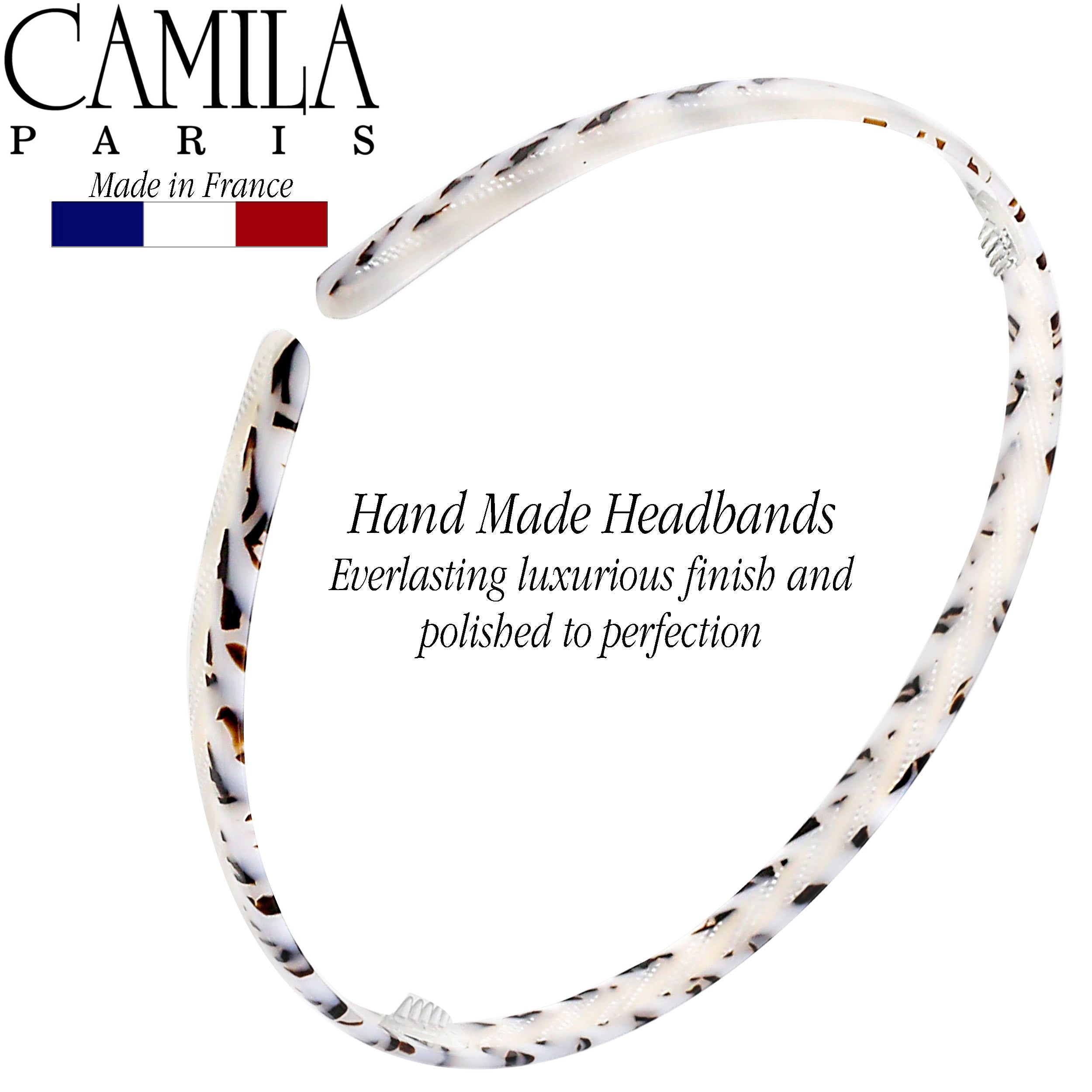 Camila Paris 0.25 inch Classic Flat French headband cellulose acetate
