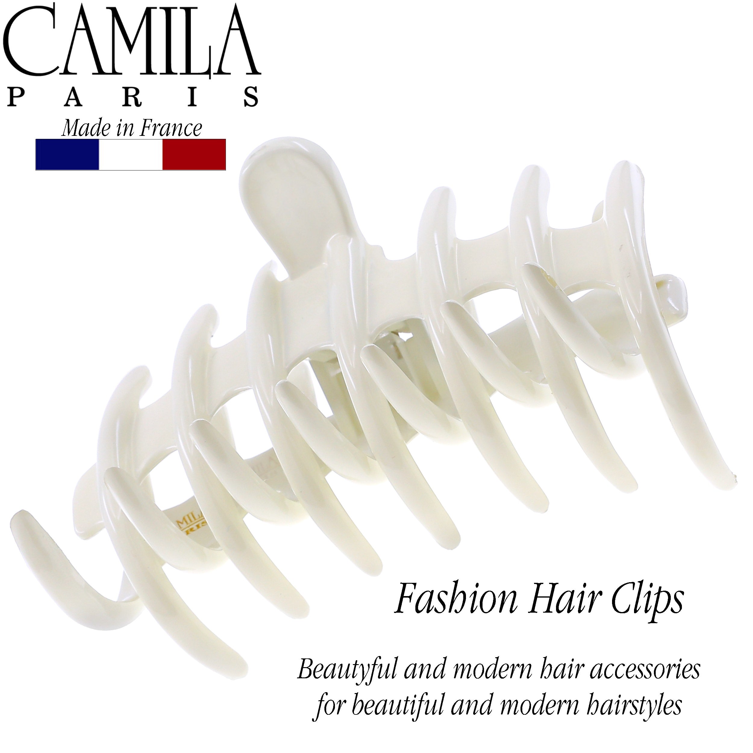 Camila Paris Nude Coral French hair clip cellulose acetate