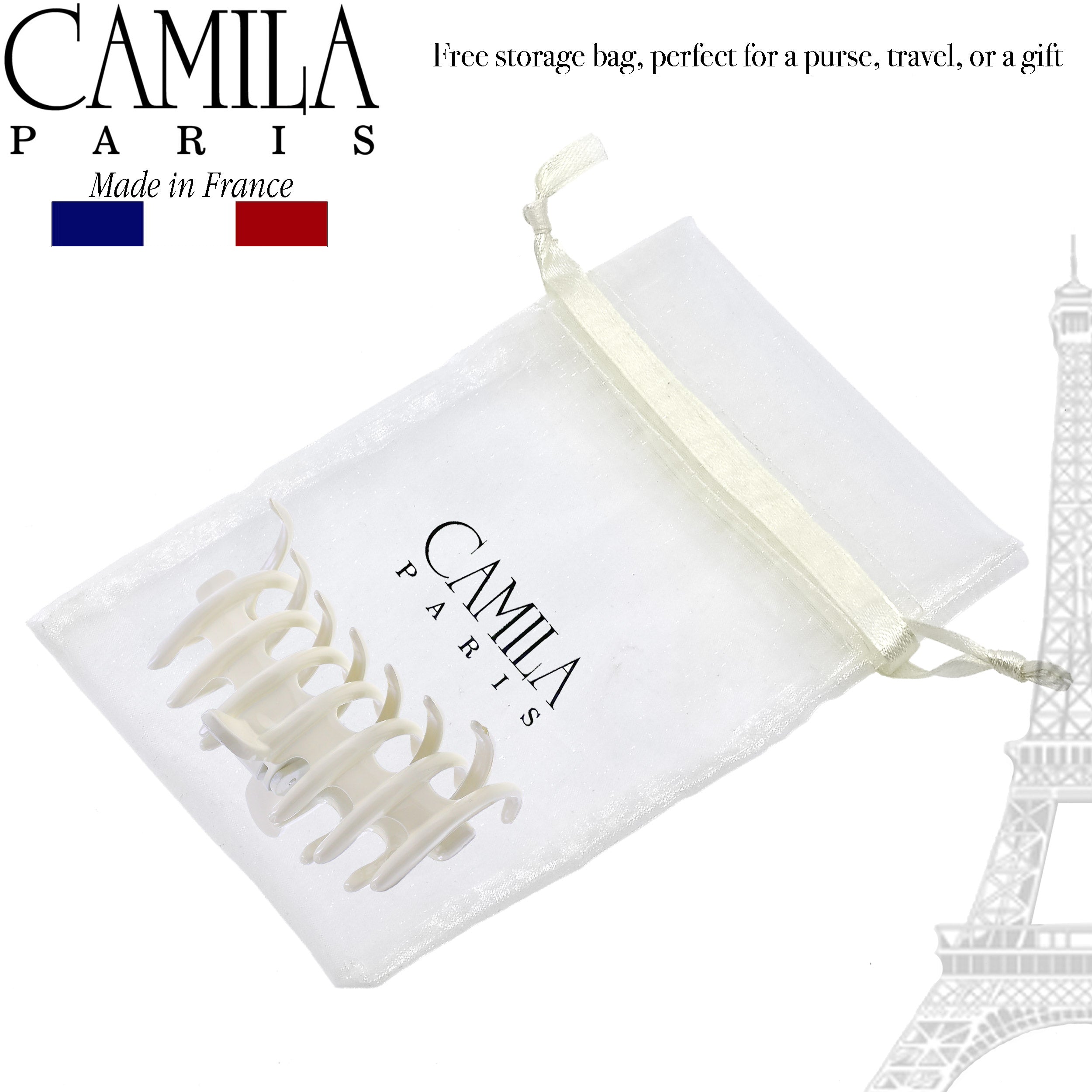Camila Paris Nude Coral French hair clip cellulose acetate