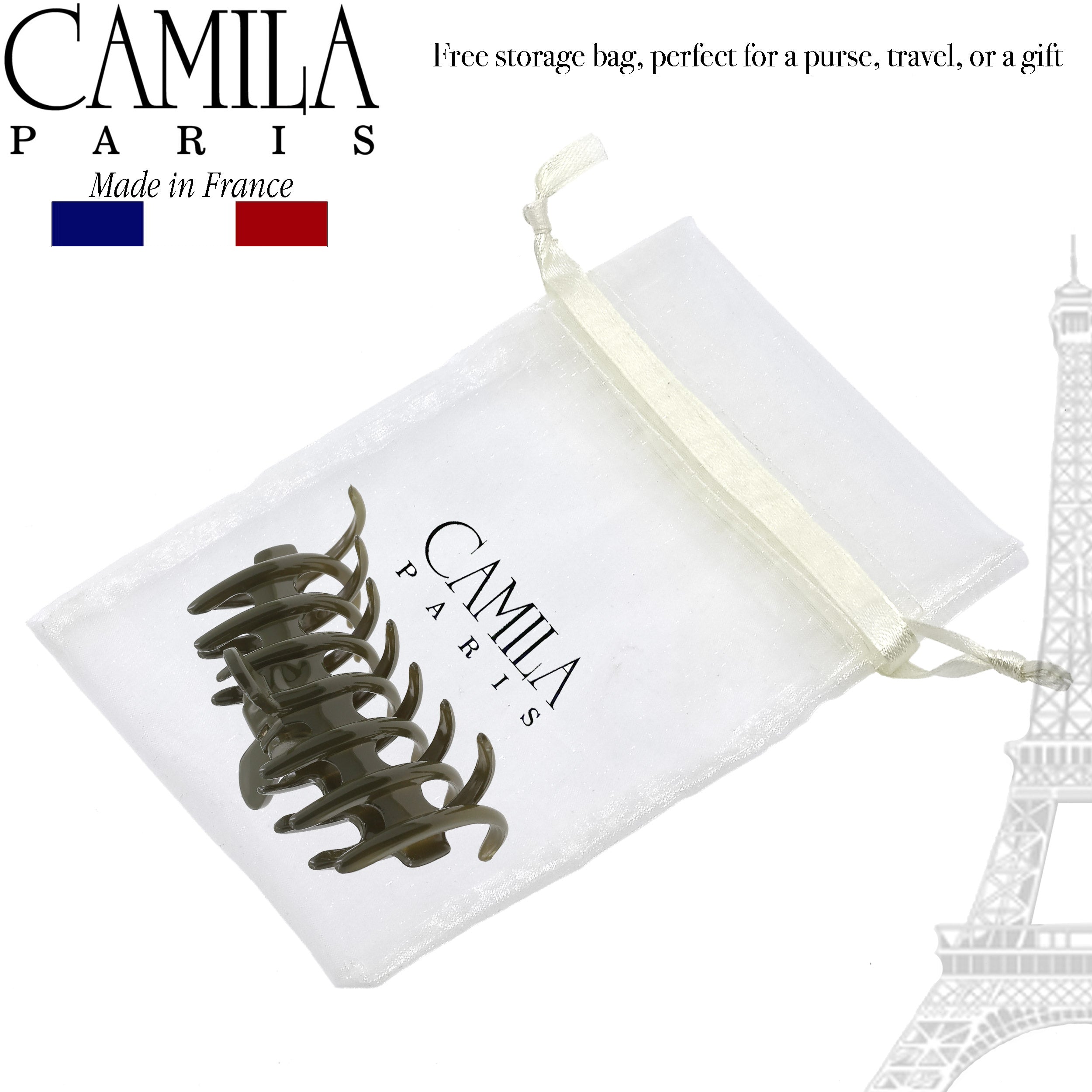 Camila Paris Coral French hair clip cellulose acetate