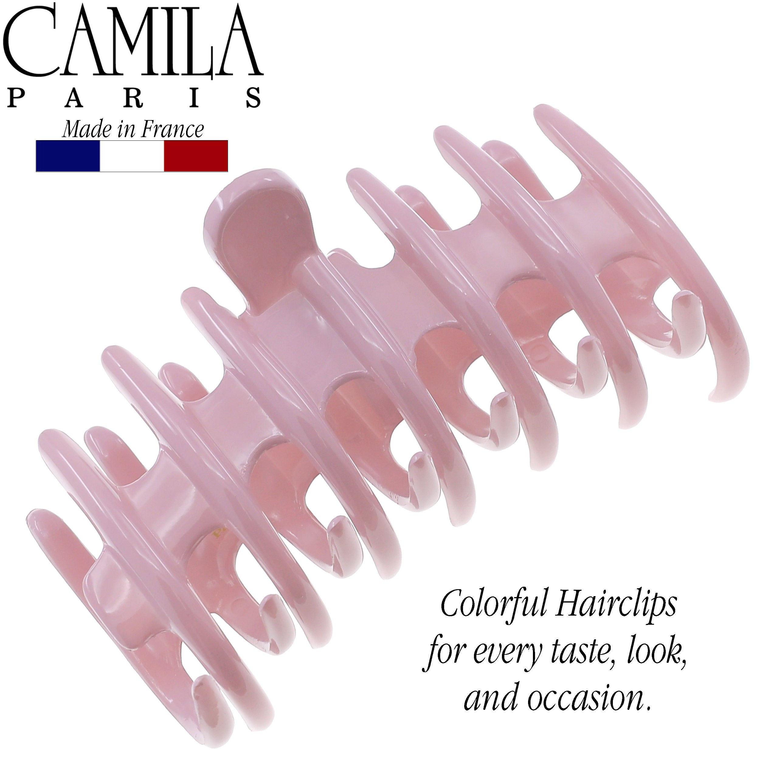 Camila Paris Coral French hair clip cellulose acetate