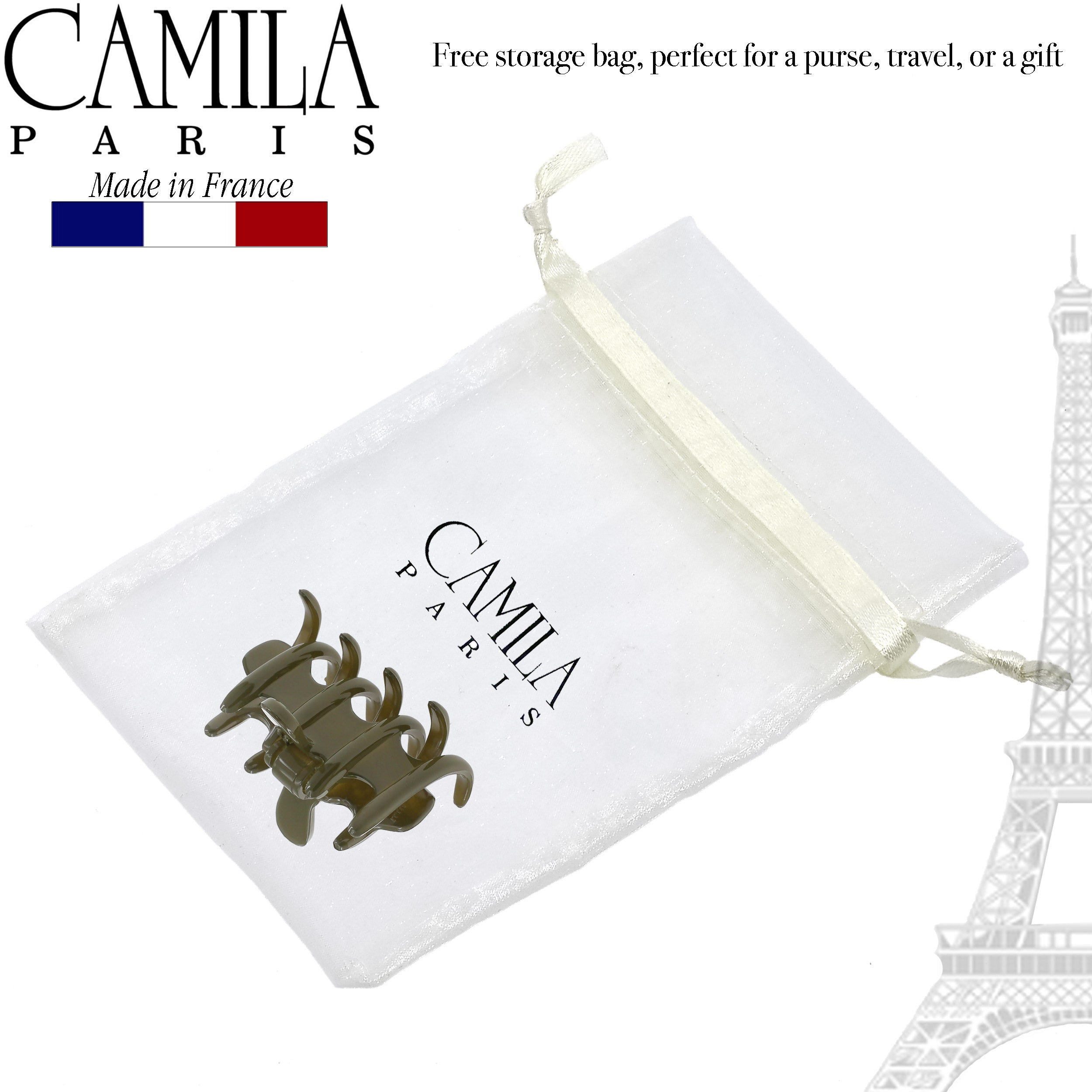 Camila Paris Pink Coral French hair clip cellulose acetate