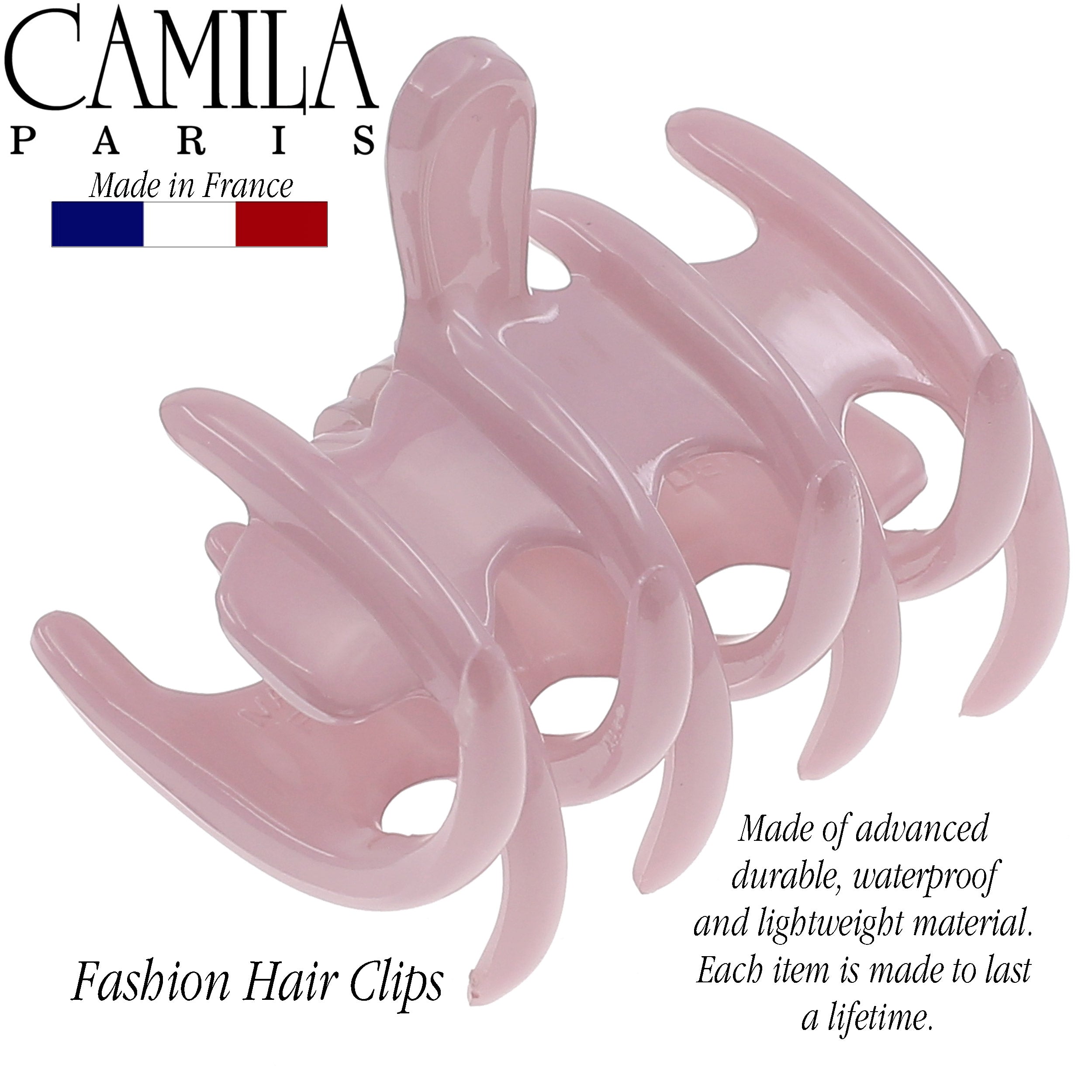 Camila Paris Coral French hair clip cellulose acetate