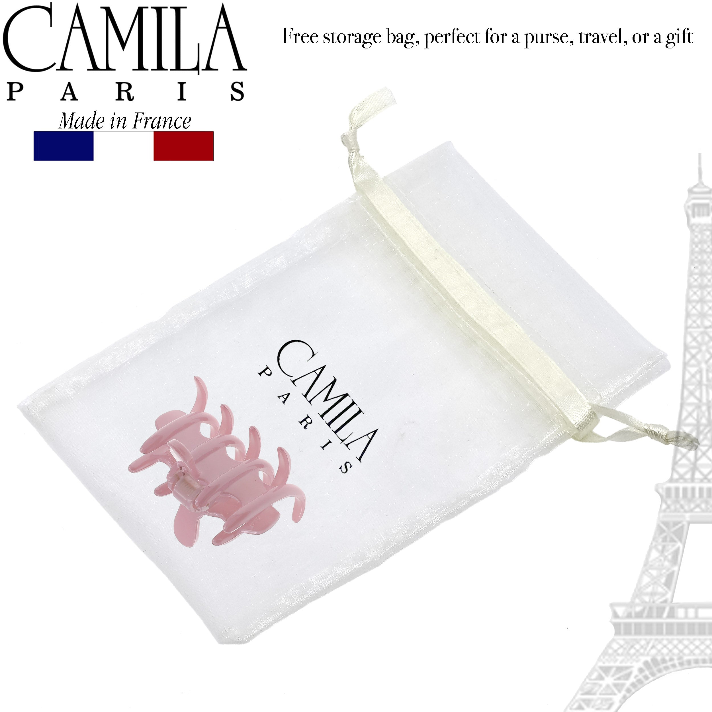 Camila Paris Coral French hair clip cellulose acetate