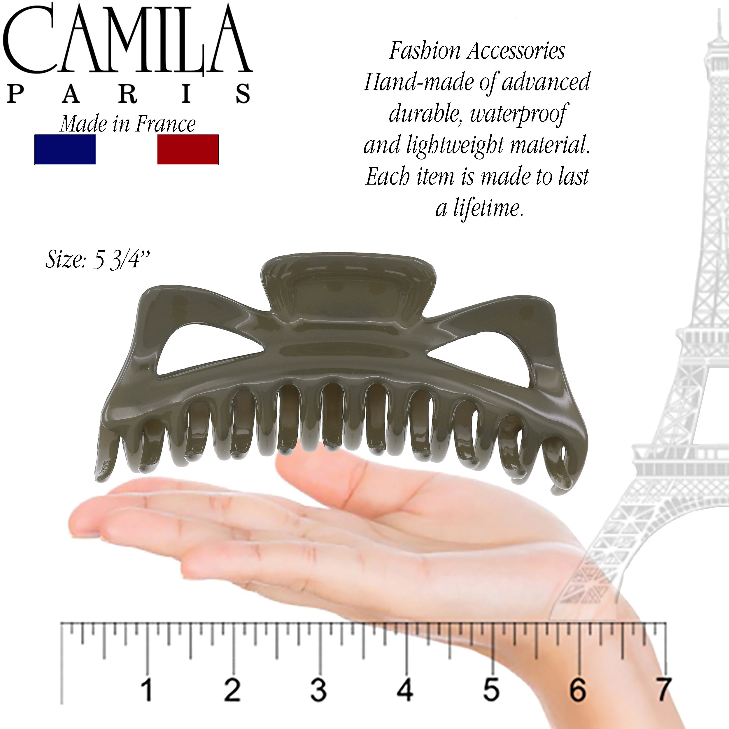 Camila Paris Elizabeth French hair clip cellulose acetate