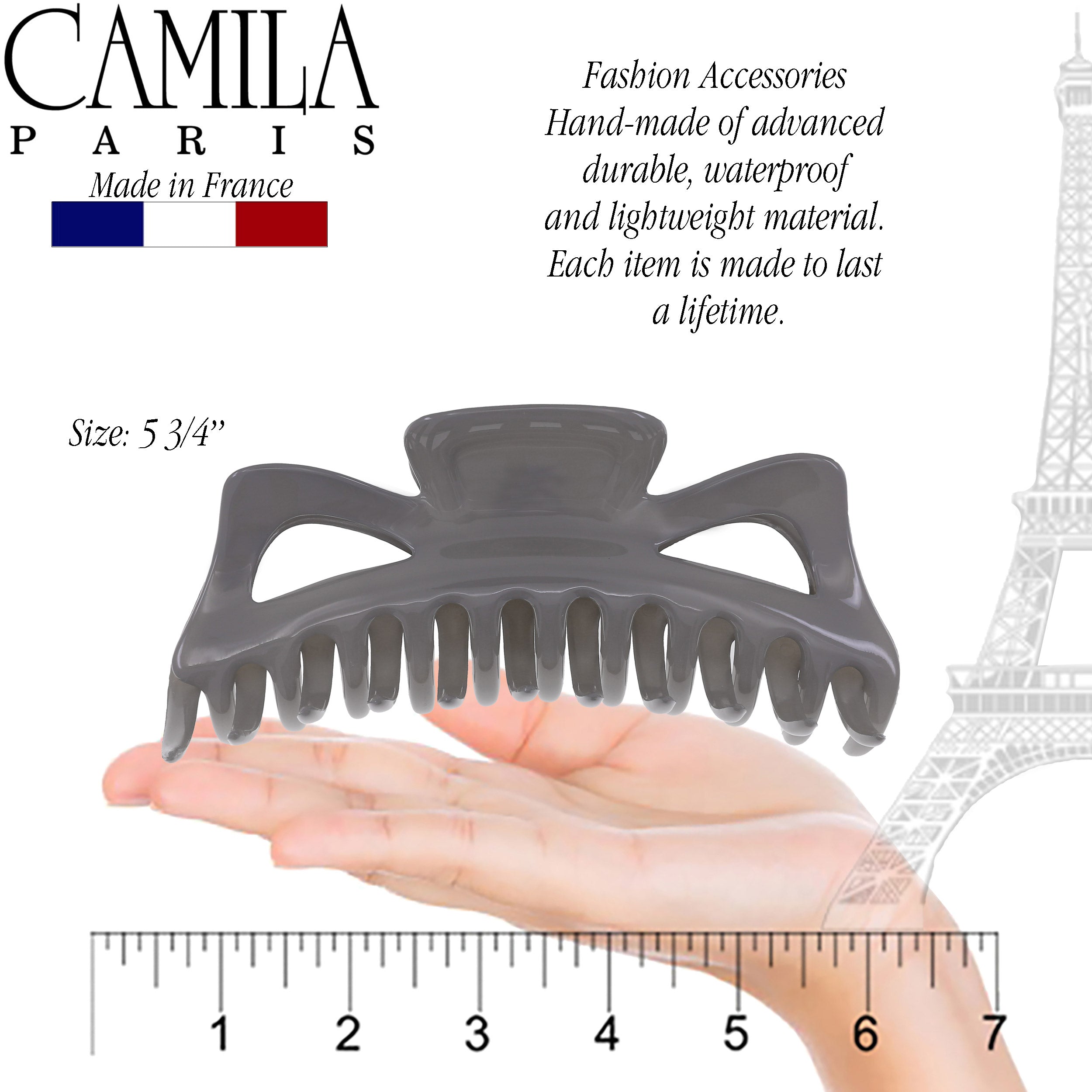 Camila Paris Elizabeth French hair clip cellulose acetate