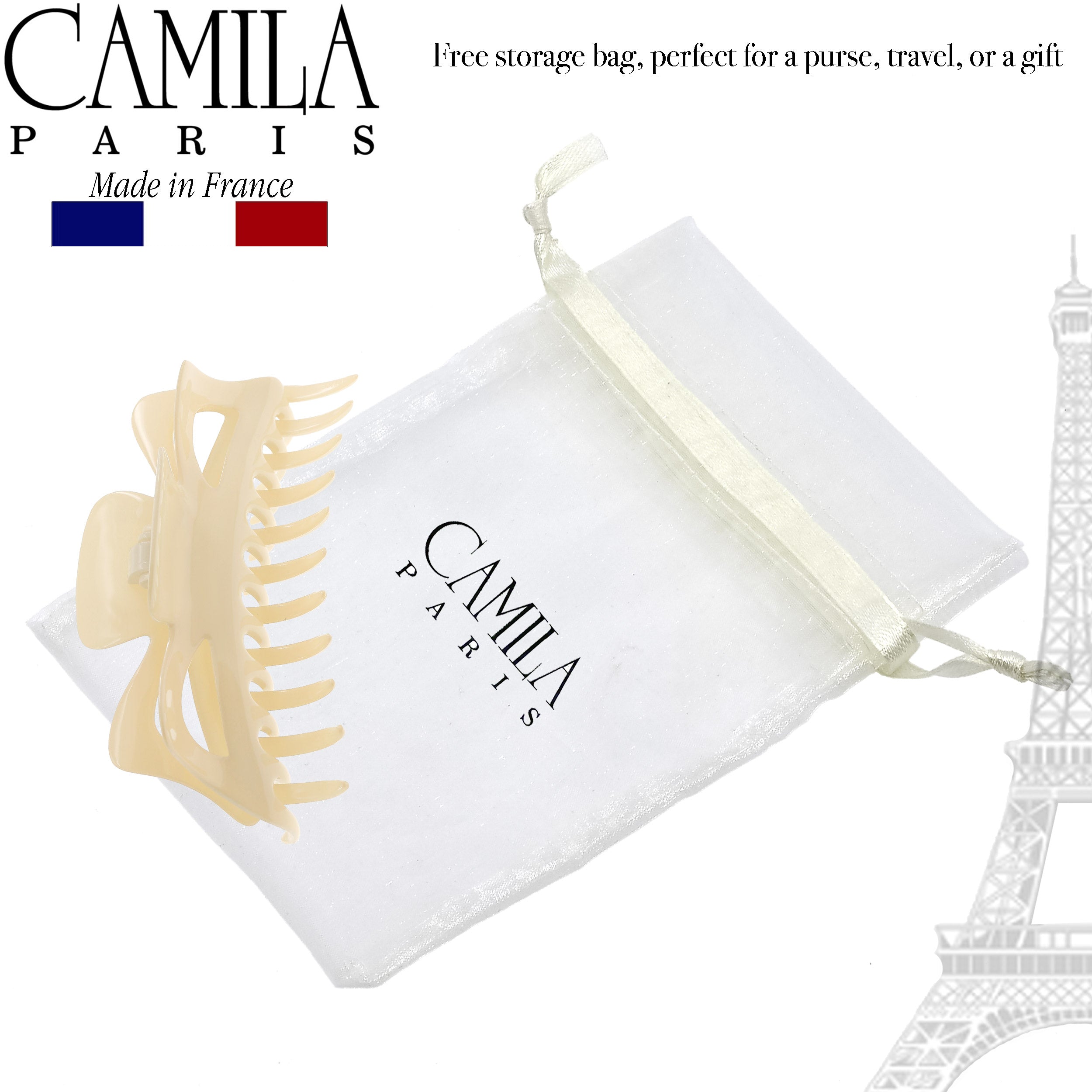 Camila Paris Elizabeth French hair clip cellulose acetate