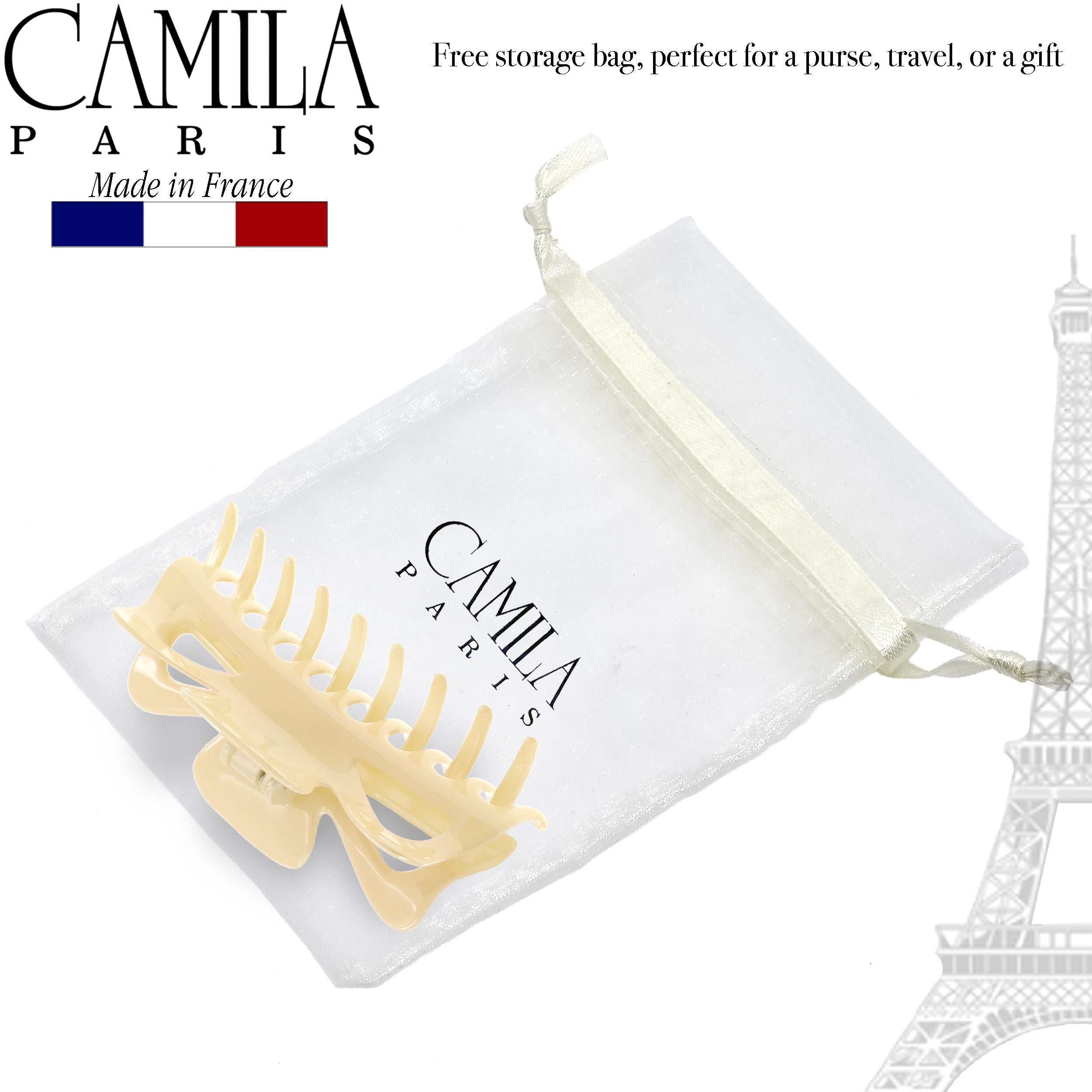 Camila Paris Elizabeth French hair clip cellulose acetate