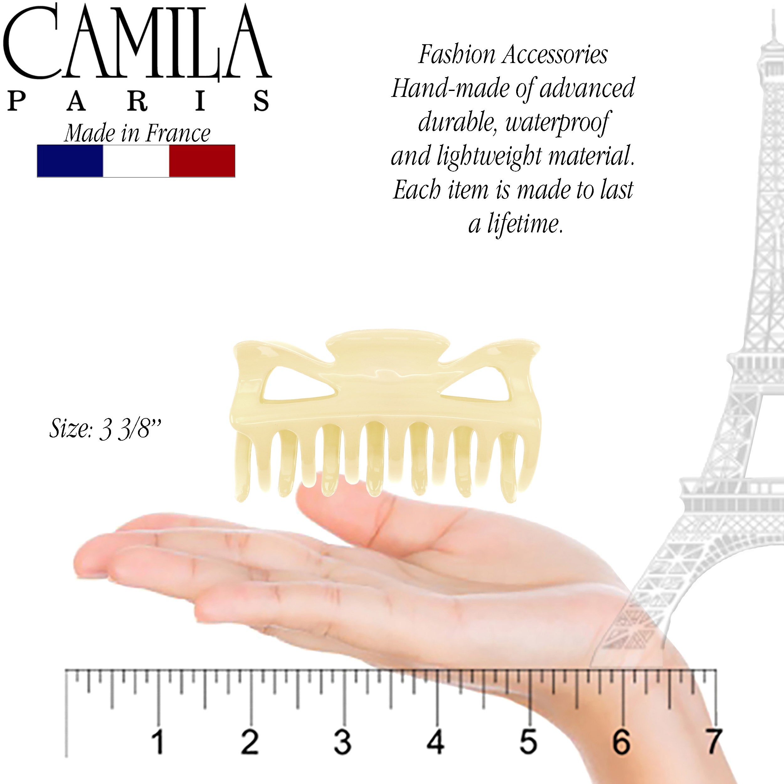 Camila Paris Elizabeth French hair clip cellulose acetate
