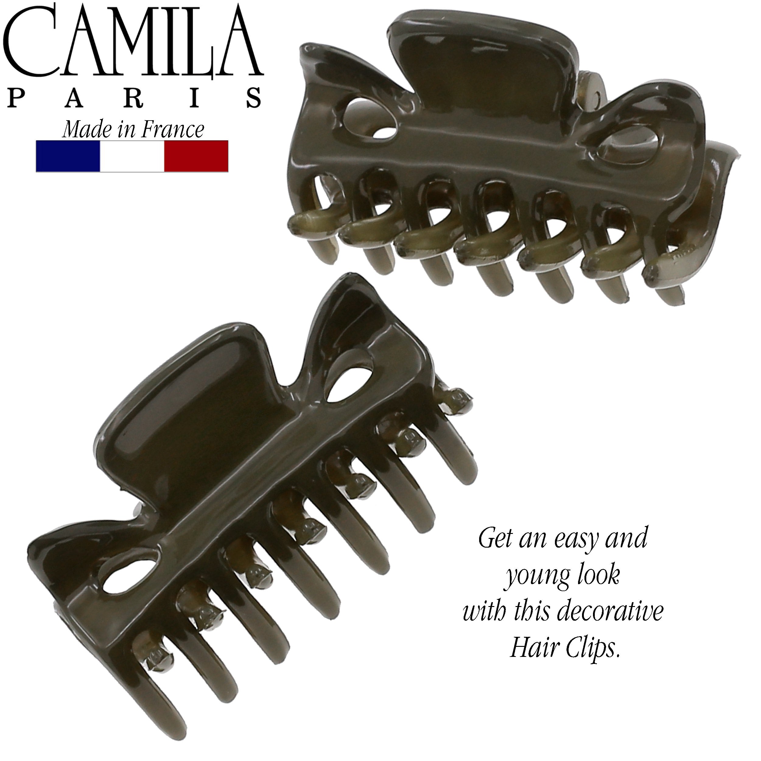 Camila Paris Elizabeth French hair clip cellulose acetate